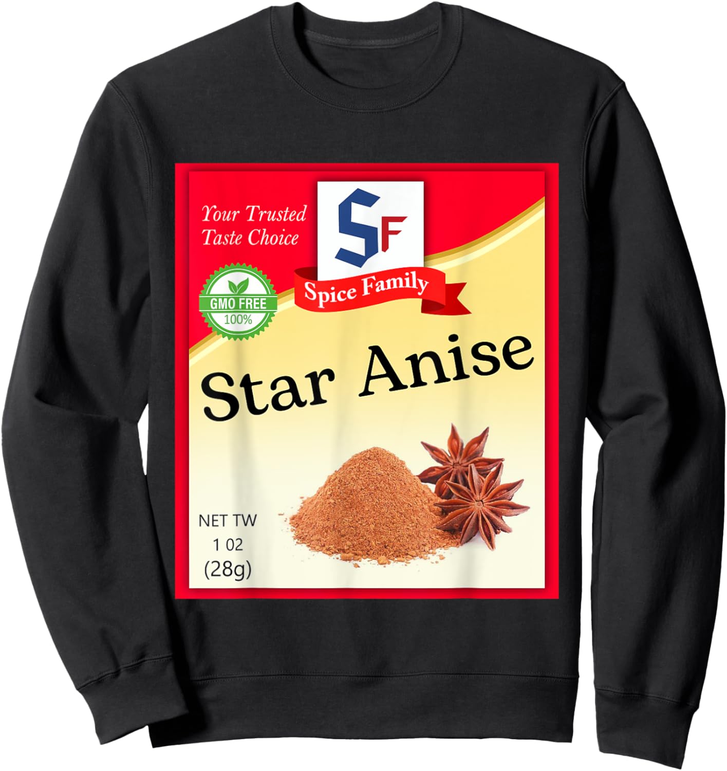Star Anise Condiment Costume Holiday Spice Costumes Sweatshirt - Sweatshirt | Black