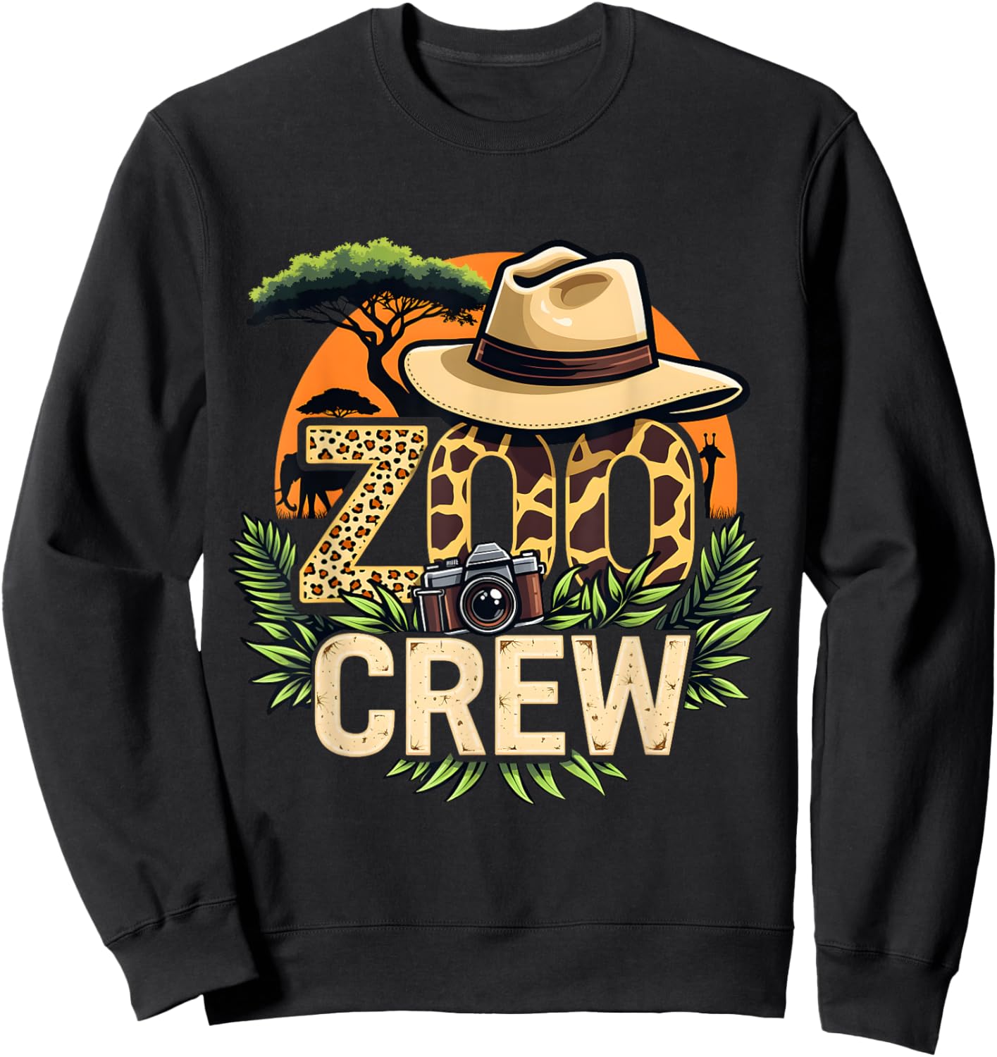 Zoo Crew Wildlife Animal Wild Field Trip Safari Animals Sweatshirt - Sweatshirt | Black
