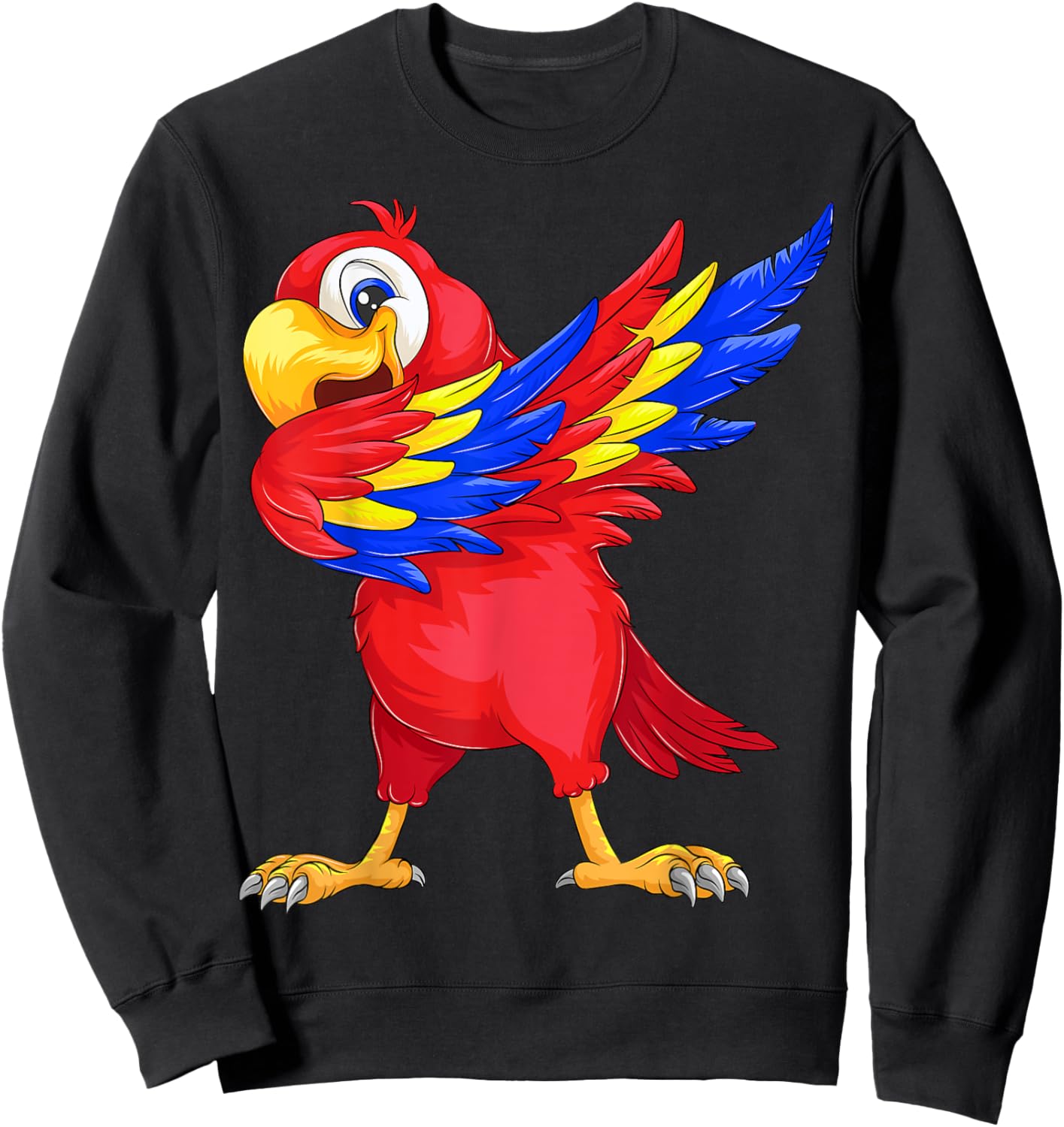 Cool Parrot Art Women Pet Bird Tropical Parrot Lover Sweatshirt - Sweatshirt | Black