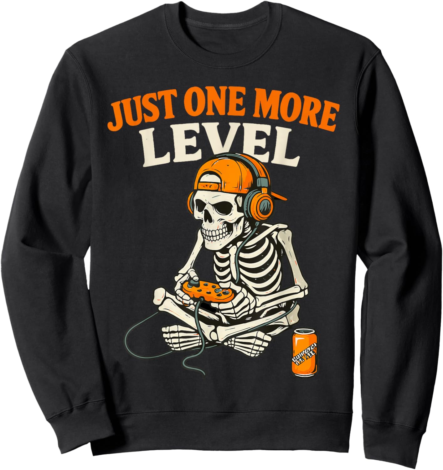 Funny Video Game Halloween Skeleton Gamer Costume Men Boys Sweatshirt - Sweatshirt | Black