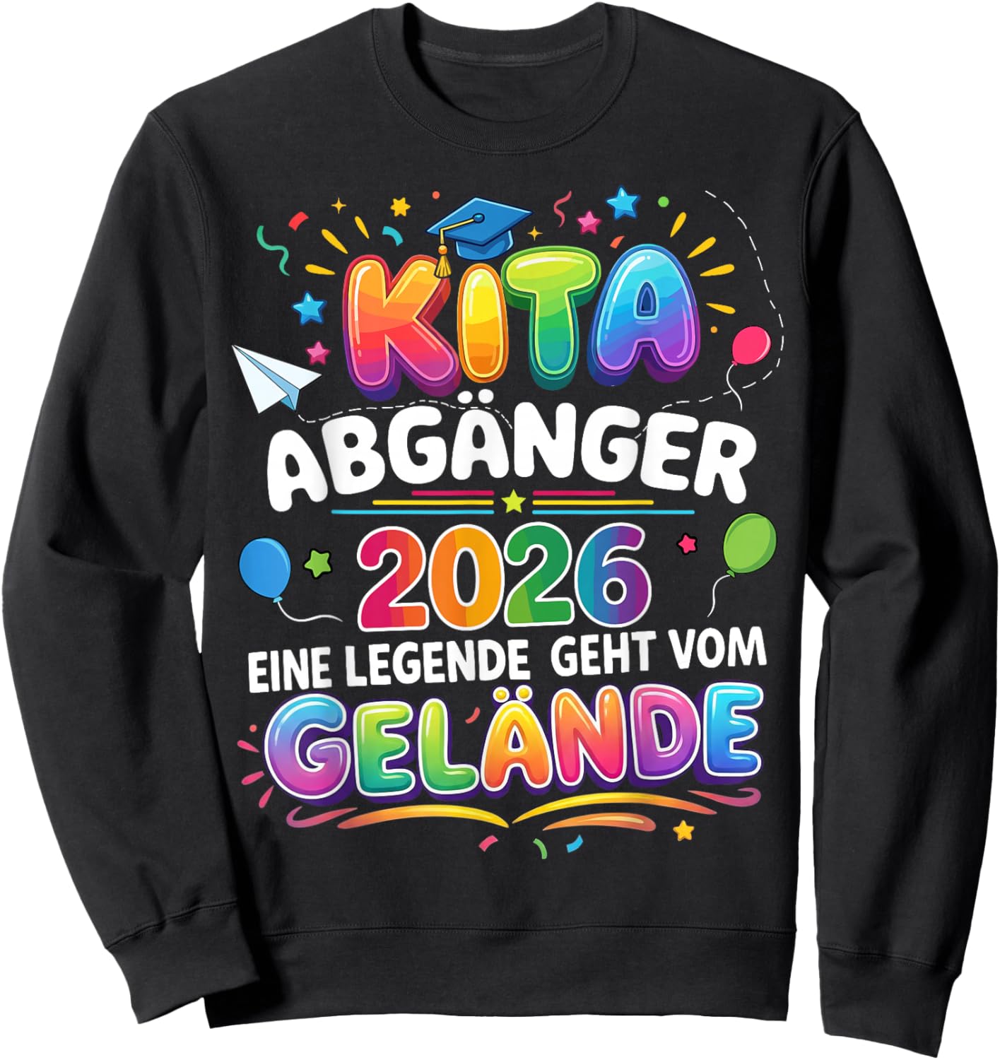 Kita abgänger 2026 Einschulung Schulkind Junge mädchen Sweatshirt - Sweatshirt | Black