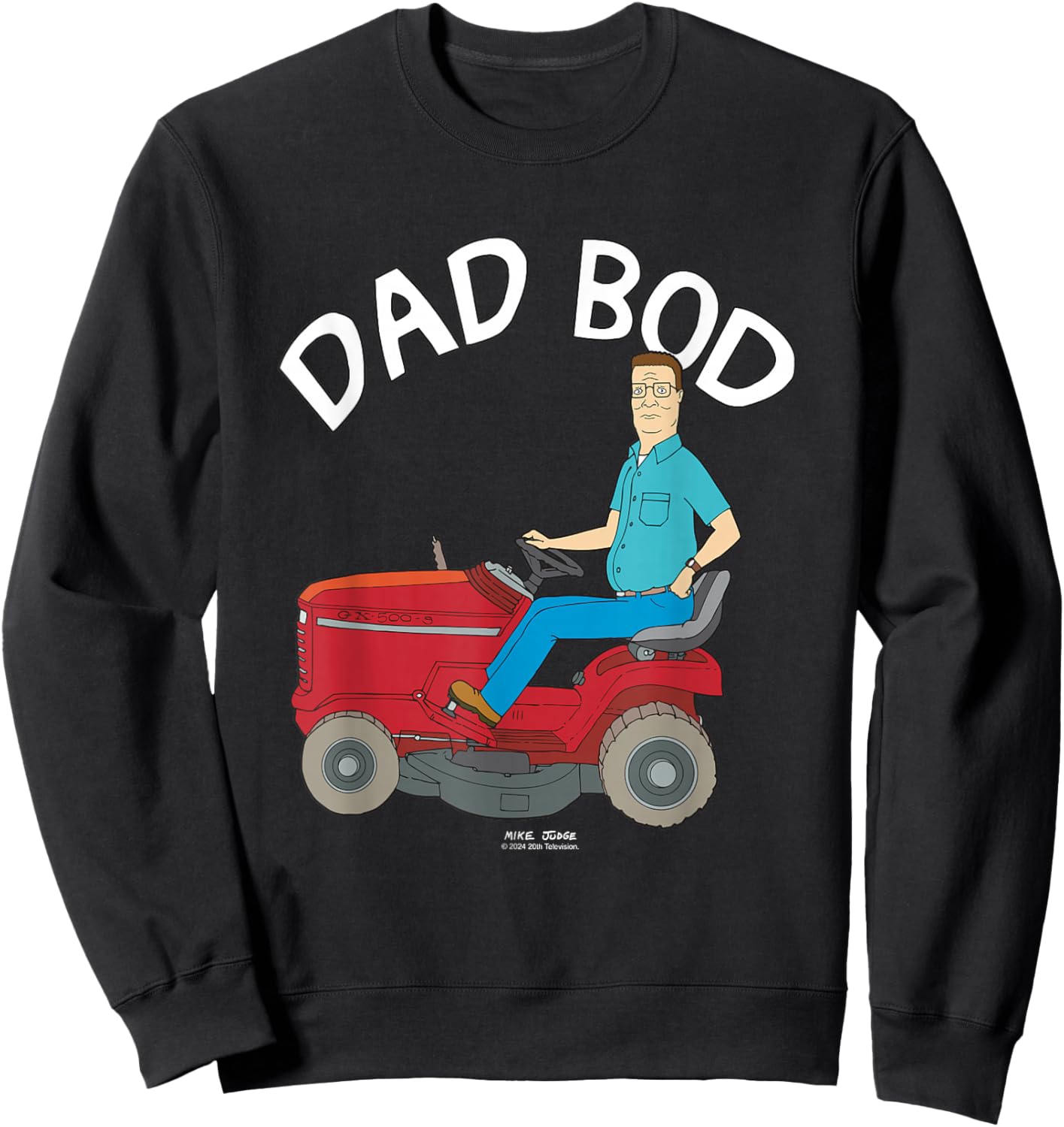 King Of The Hill Iconic Hank Hill Father's Day Dad Bod Logo Sweatshirt - Sweatshirt | Black