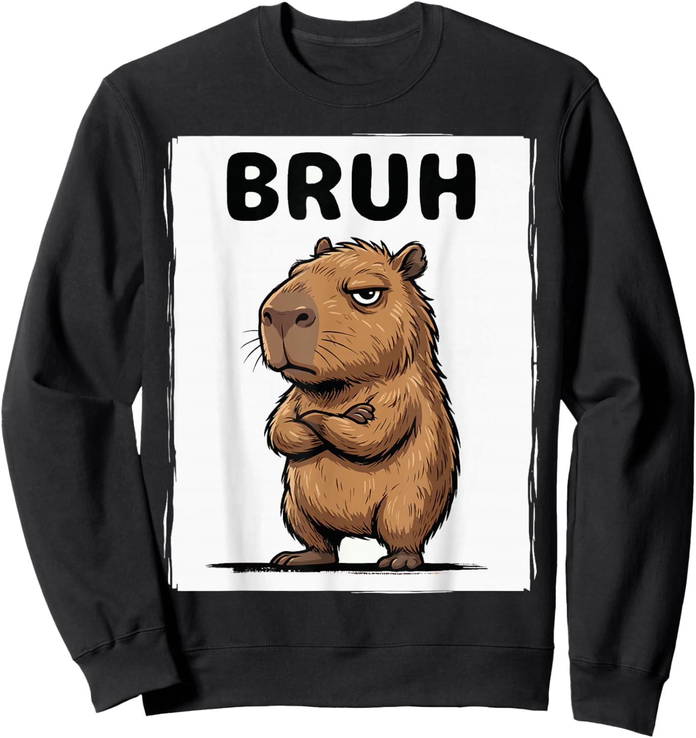 Cool Bruh Capybara Men Women Kids Teens Funny Capybara Sweatshirt - Sweatshirt | Black