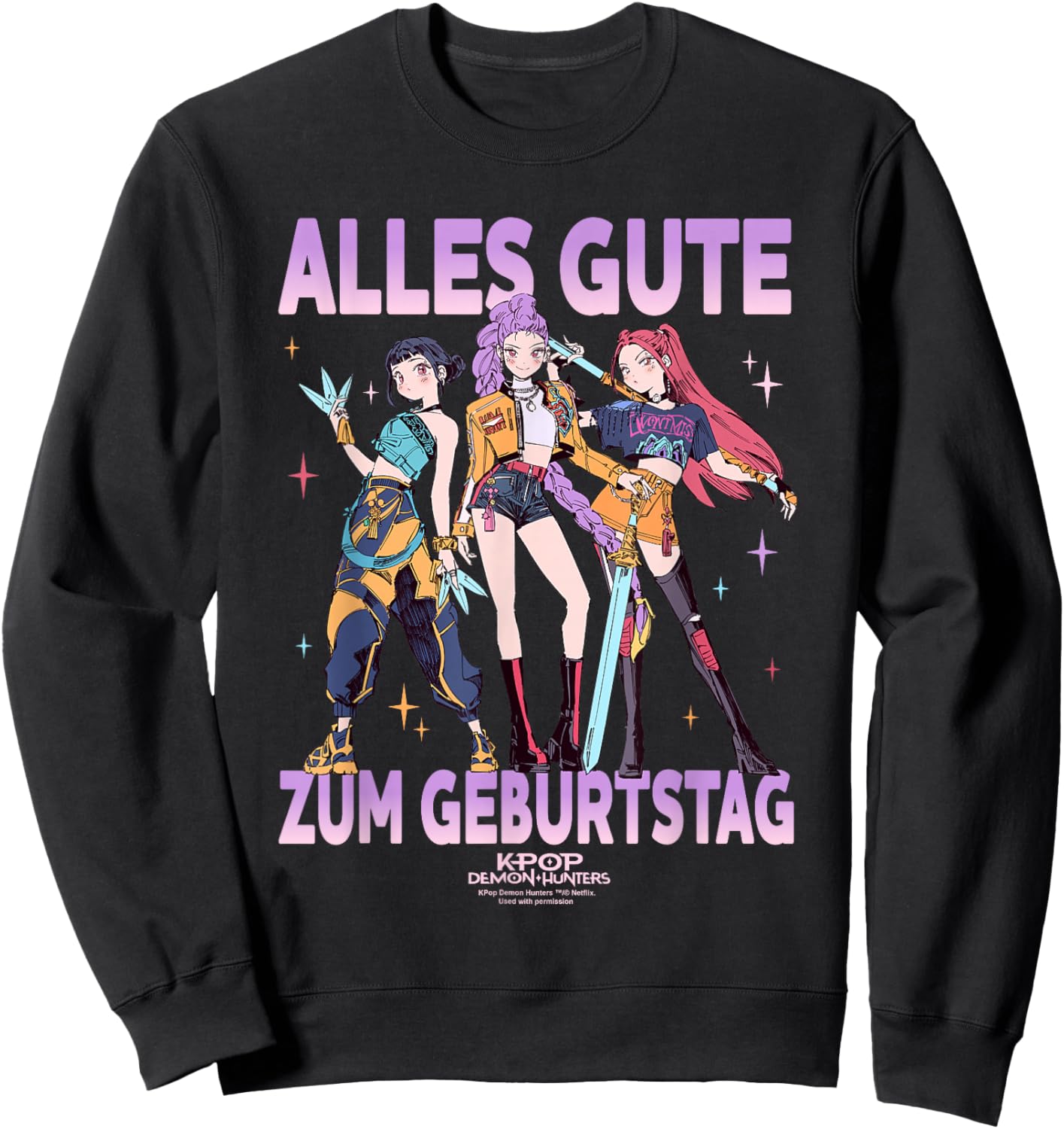 KPop Demon Hunters Birthday German Sweatshirt - Sweatshirt | Black