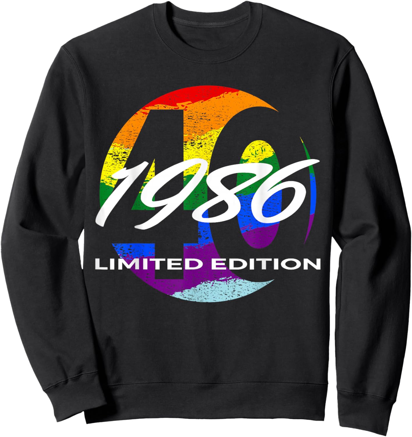 40th Birthday Man Woman 40 Years 1986 Funny Gift Sweatshirt - Sweatshirt | Black
