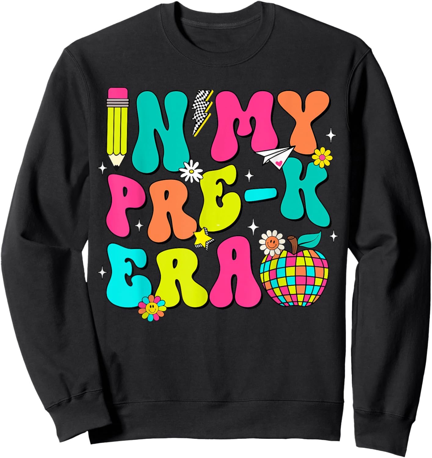 In My Pre-K Era Back To School First Day of School Boy Girl Sweatshirt - Sweatshirt | Black