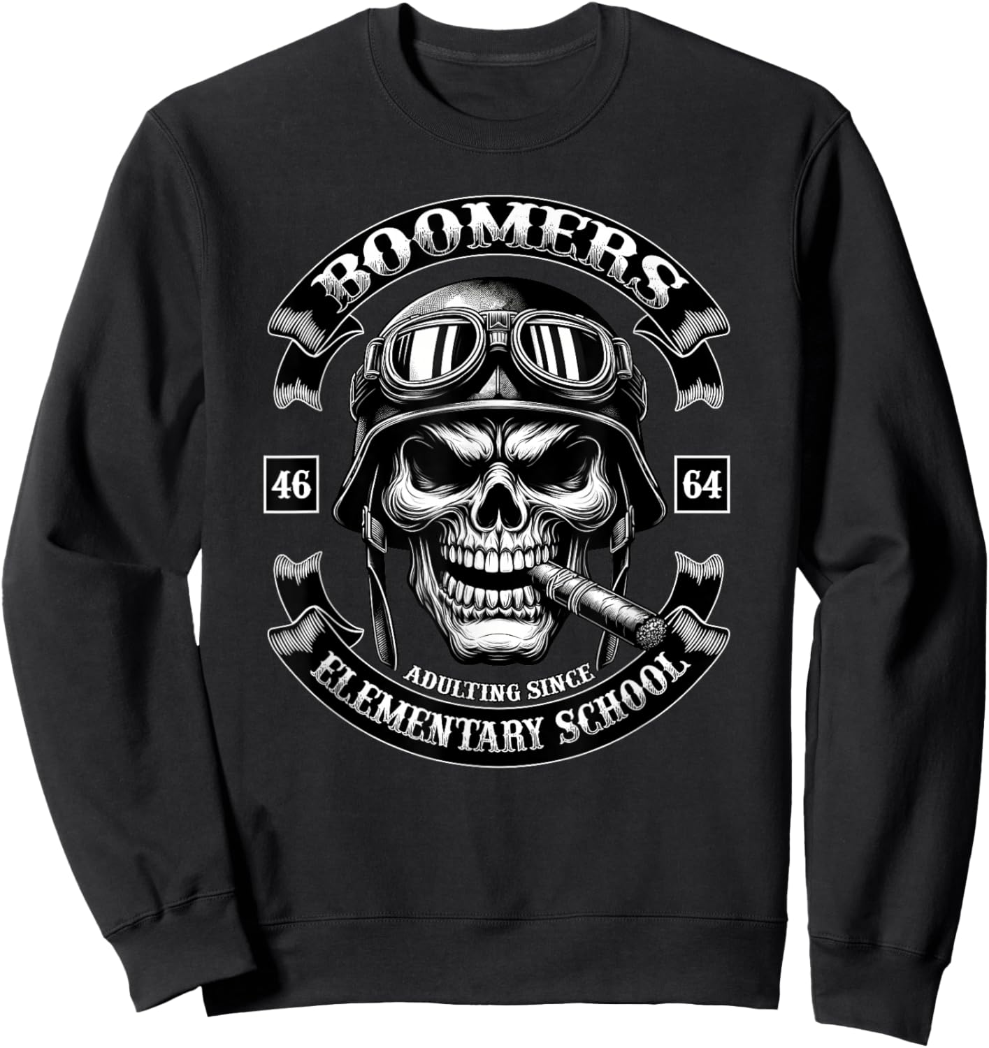 Generation Baby Boomer Funny Adult From Primary School Sweatshirt - Sweatshirt | Black