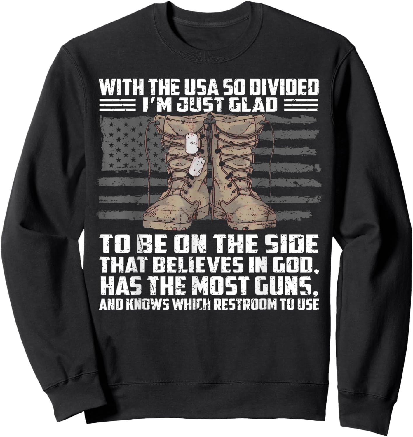 With The Usa So Divided I'm Just Glad To Be On The Side That Sweatshirt - Sweatshirt | Black