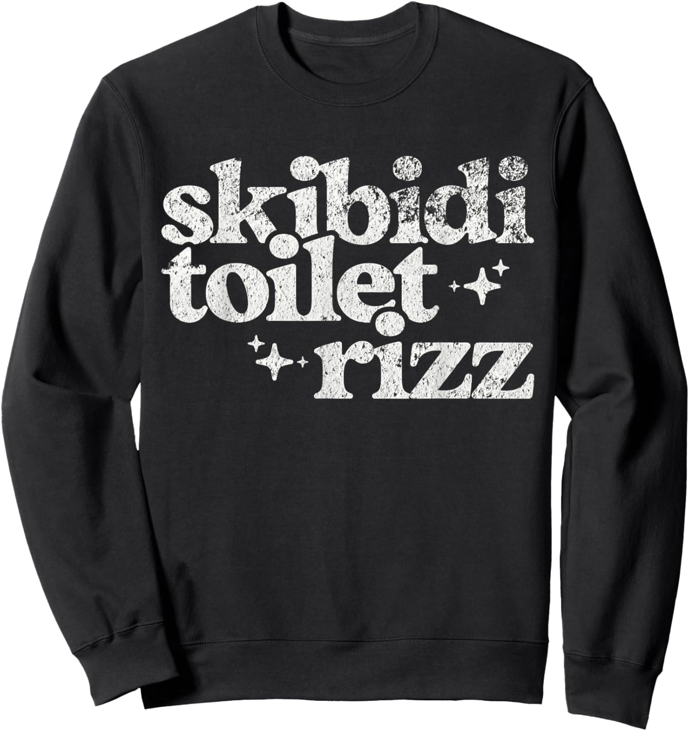 Oxygen Bandit Men's Skibidi Toilet Rizz Meme , Black, Small Sweatshirt - Sweatshirt | Black