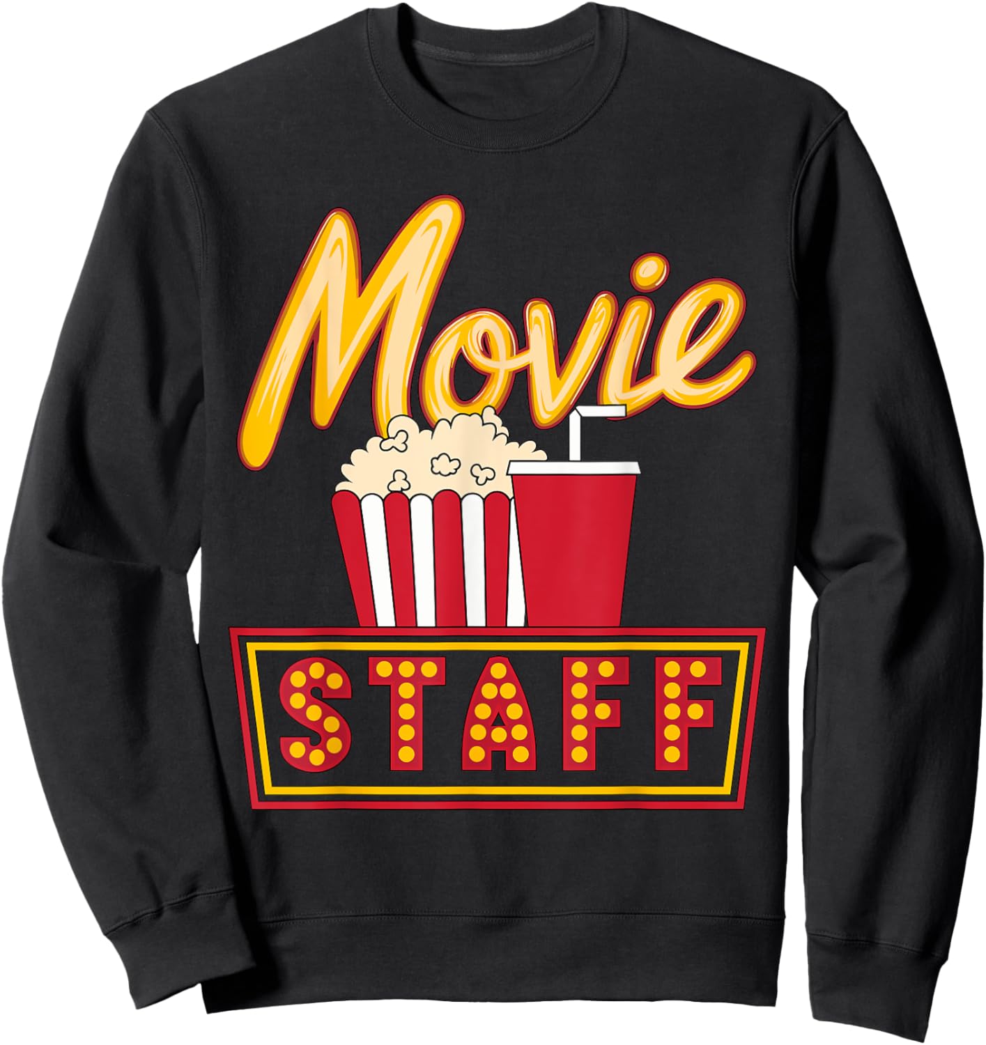 Movie Staff Movie Night Cinema Sweatshirt - Sweatshirt | Black