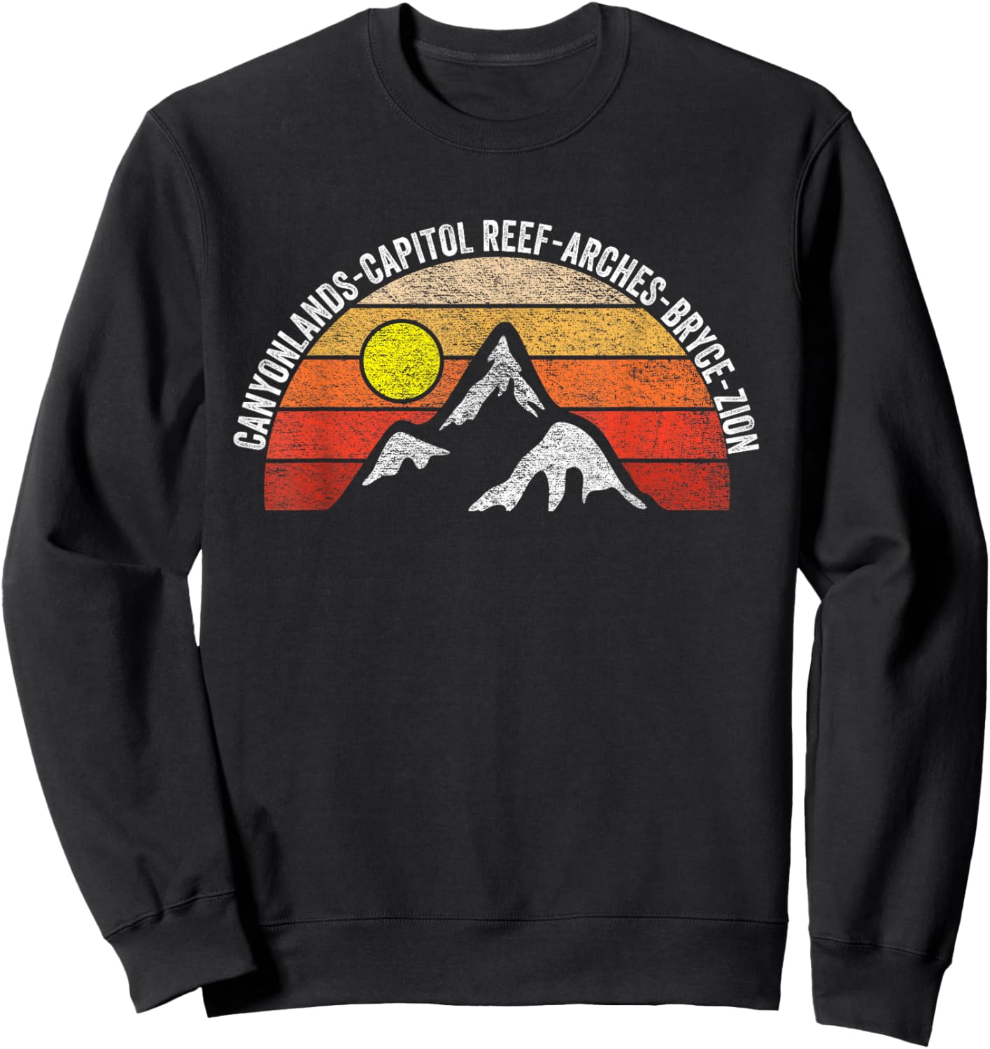 Vintage Utah Souvenir Big 5 Utah Mighty Five National Park Sweatshirt - Sweatshirt | Black