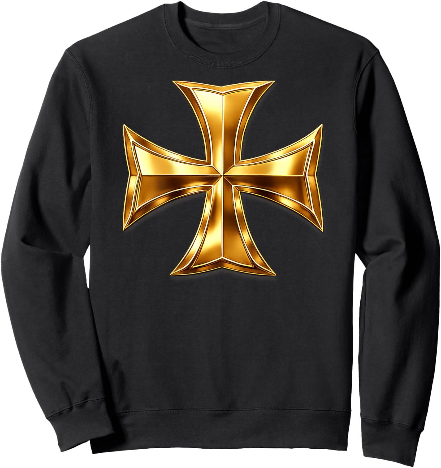 Episches christliches Tempelritterkreuz Sweatshirt - Sweatshirt | Black