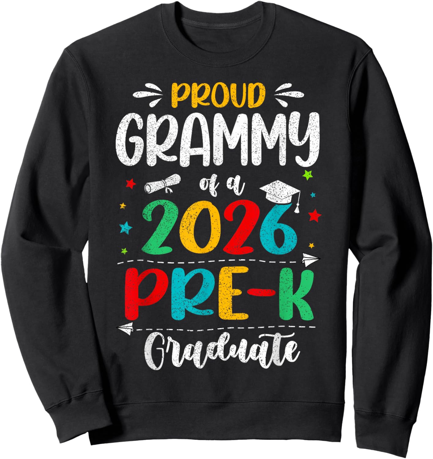 Proud Grammy of A 2026 Pre K Graduate Boy Girl Kids Sweatshirt - Sweatshirt | Black