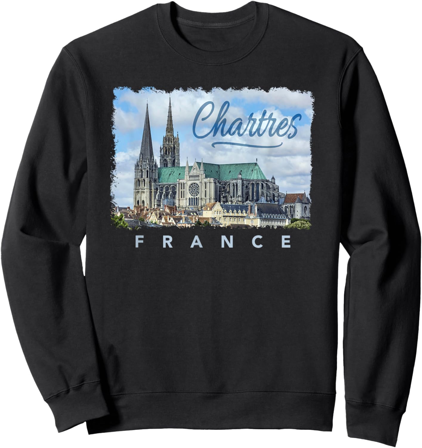 Cathedral Chartres France Sweatshirt - Sweatshirt | Black