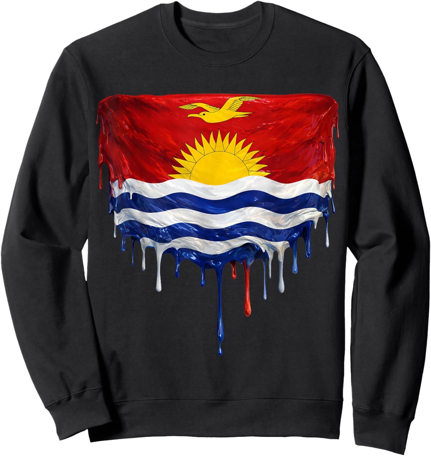 Kiribati Flag Sweatshirt - Sweatshirt | Black