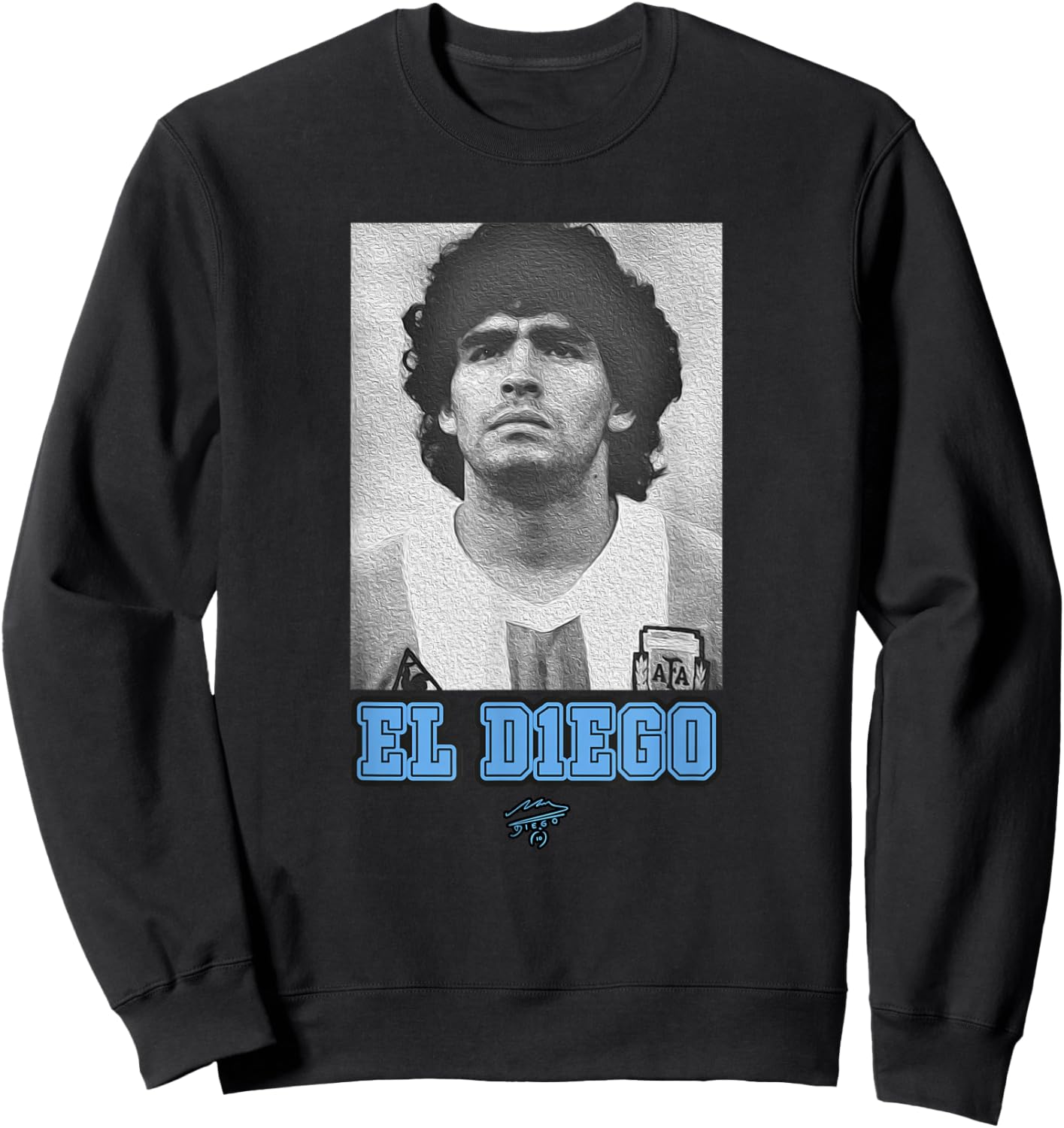 Maradona El Diego Argentina Sweatshirt - Sweatshirt | Black