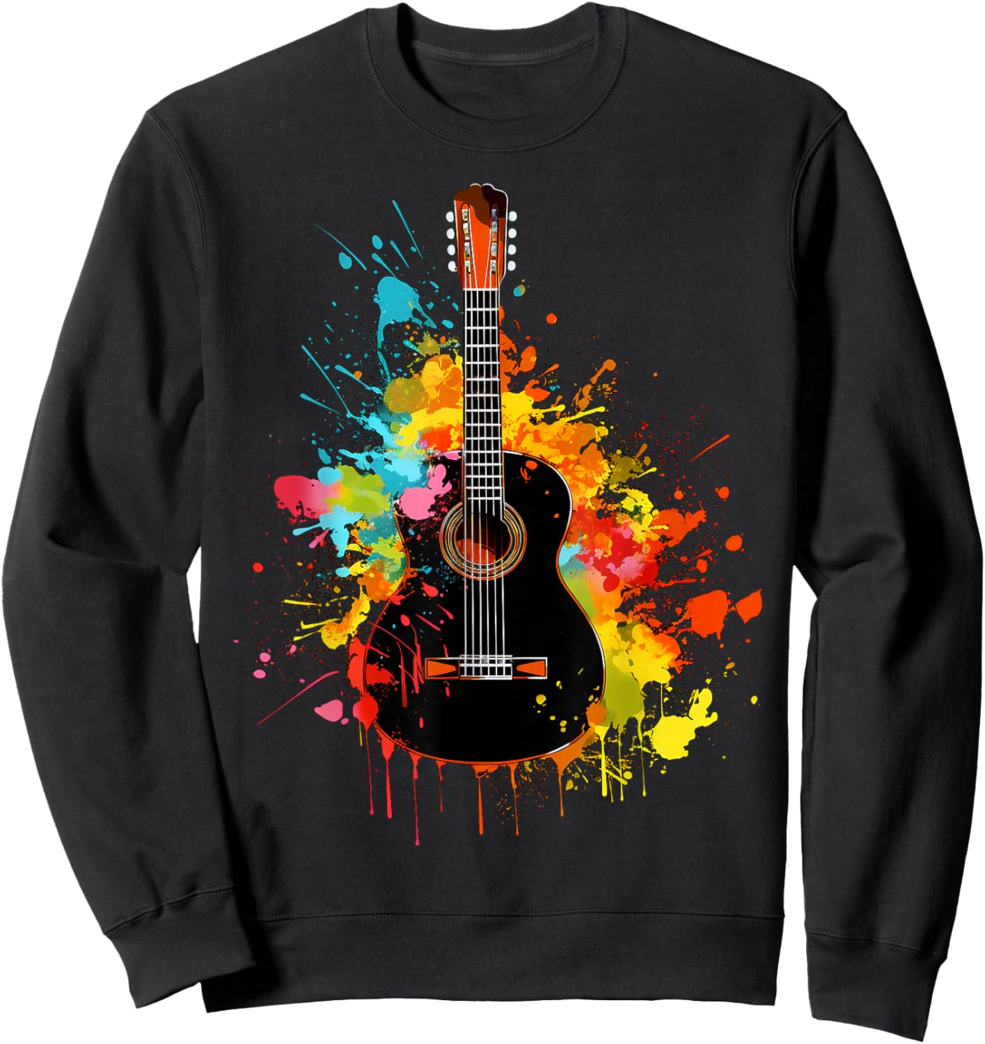 Acoustic Guitar Musicians and Acoustic Guitar Lovers Sweatshirt - Sweatshirt | Black