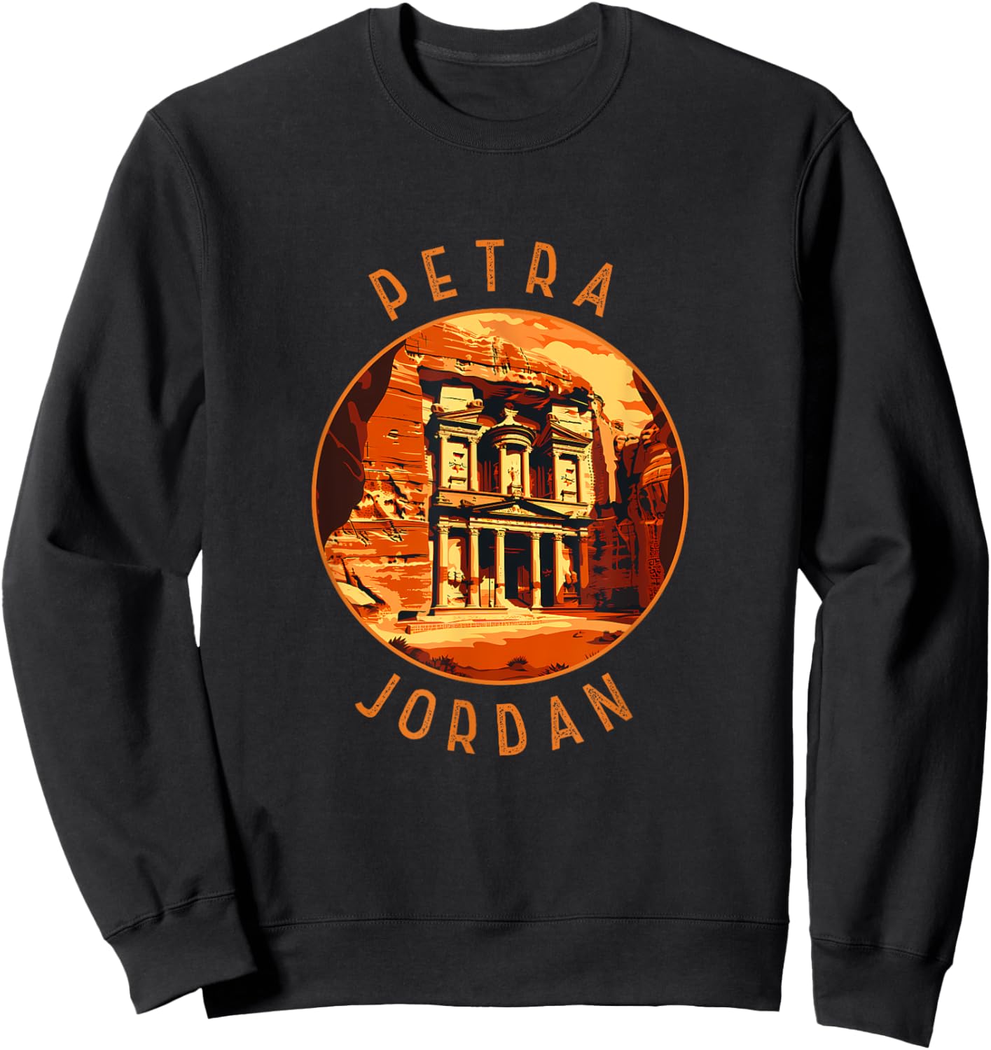 Petra Jordan Retro Distressed Circle Sweatshirt - Sweatshirt | Black