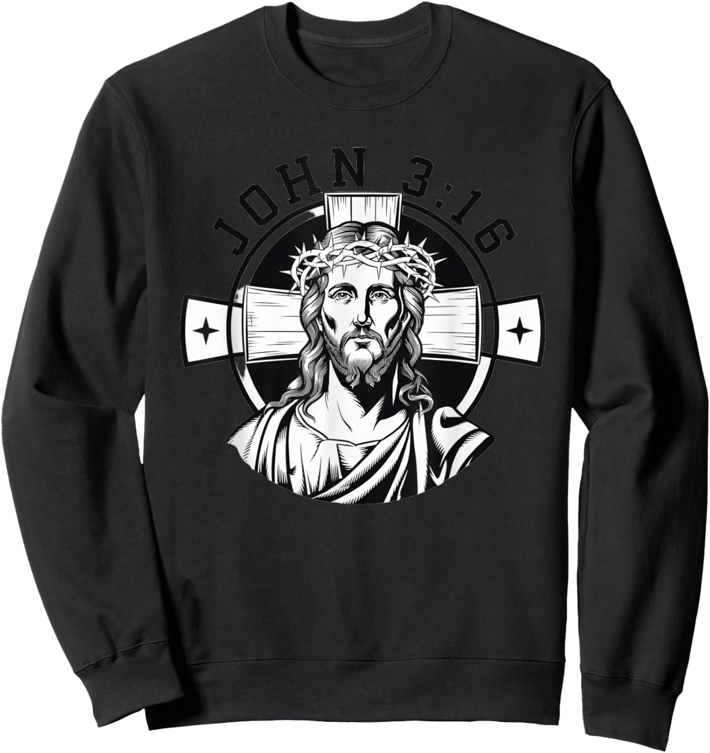 For God So Loved The World Christian Bible Verse John 3 16 Sweatshirt - Sweatshirt | Black