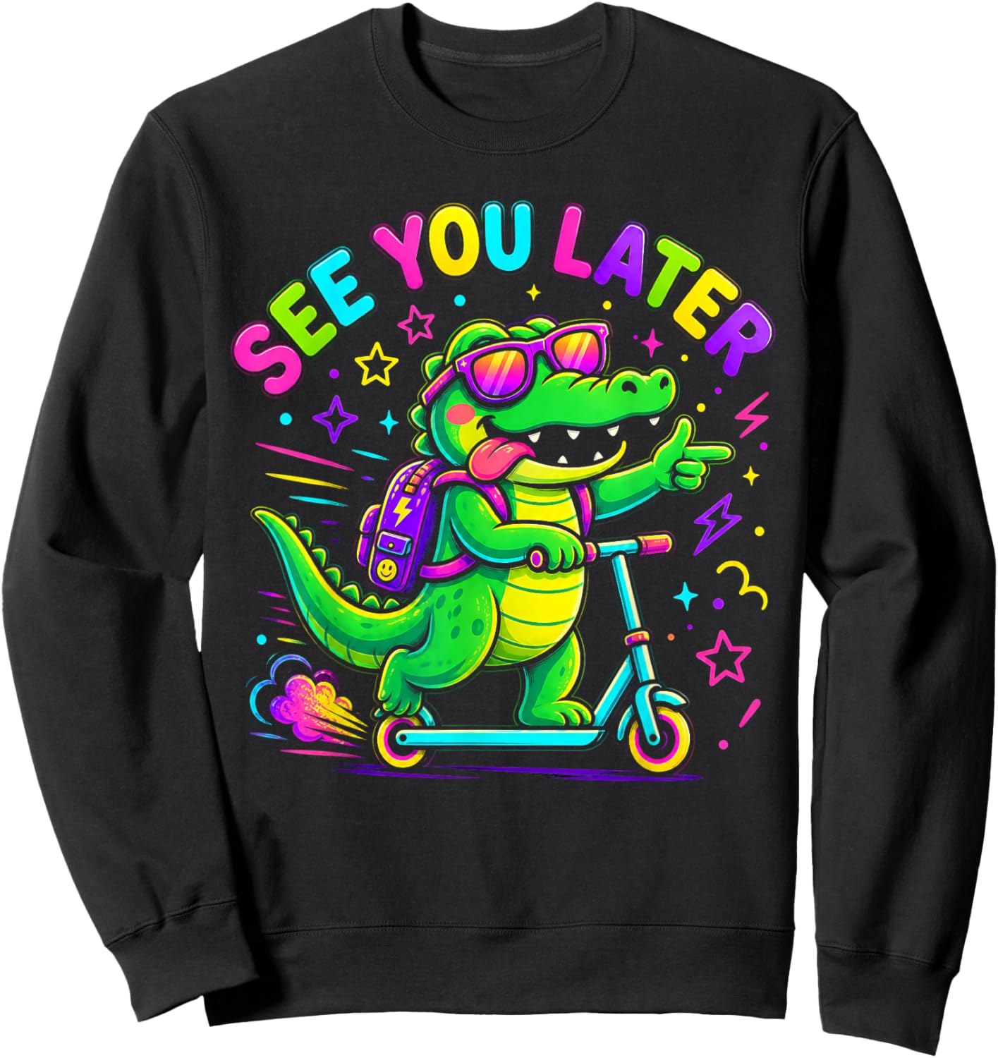 See You Later Alligator Summer Teacher Last Day of School Sweatshirt - Sweatshirt | Black