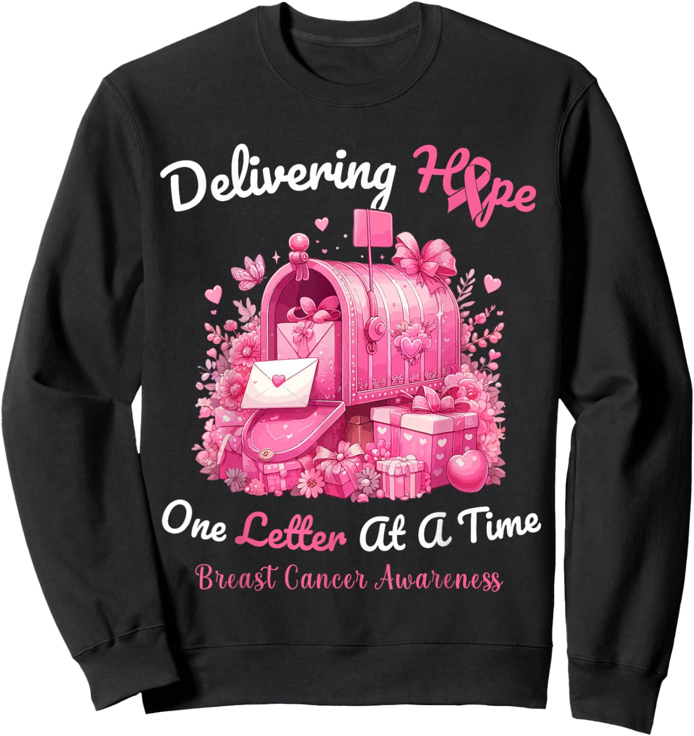 Postal Clerk Breast Cancer Awareness October We Wear Pink Sweatshirt - Sweatshirt | Black