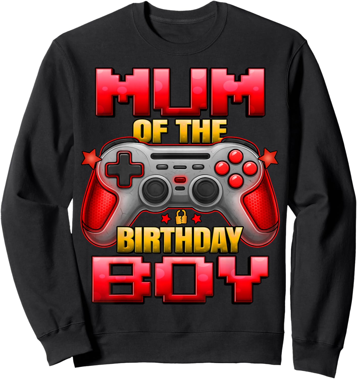 Mum of The Birthday Boy Matching Family Mother Sweatshirt - Sweatshirt | Black