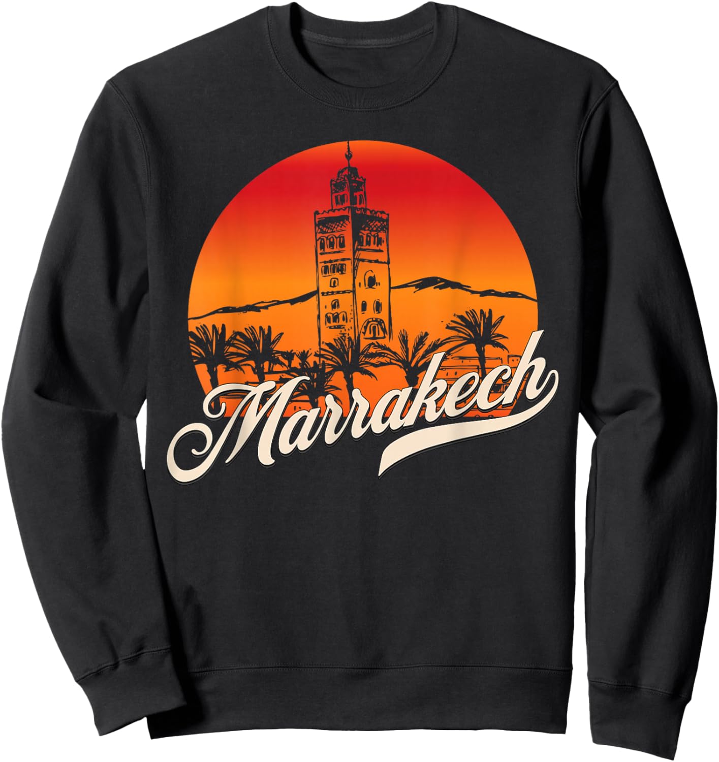 Marrakech Morocco Travel Marrakech Sunset Sweatshirt - Sweatshirt | Black