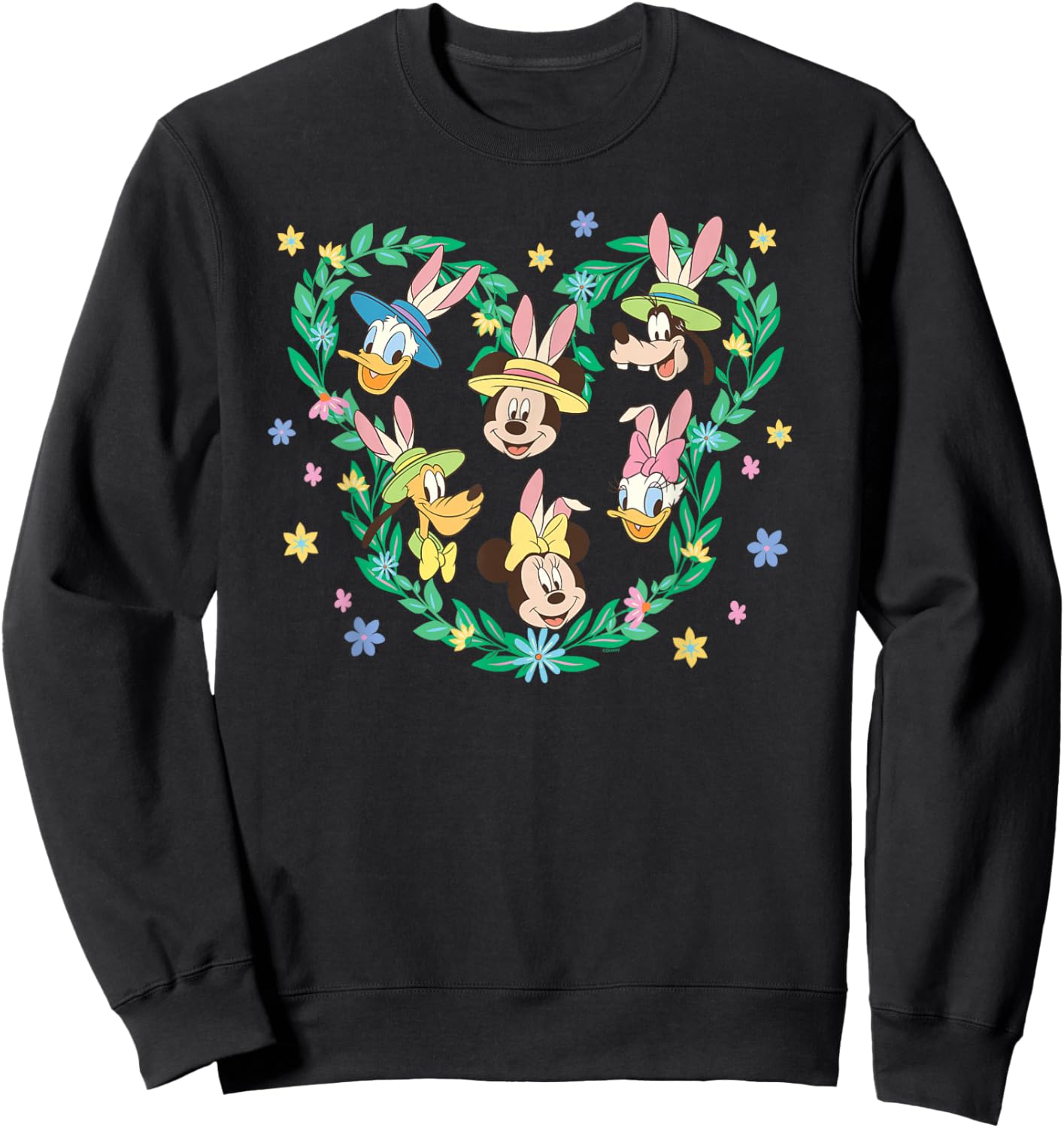 Disney Mickey & Friends Easter Bunny Ears Spring Trip Icon Sweatshirt - Sweatshirt | Black