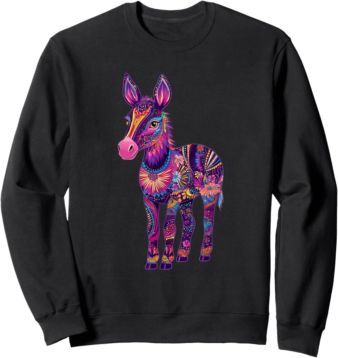 Aesthetic Mule Graphic Cute Mule Women Girls Sweatshirt - Sweatshirt | Black