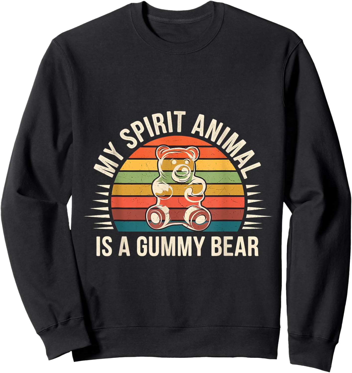 My Spirit Animal Is A Gummy Bear Candy Lover Kid Sweatshirt - Sweatshirt | Black