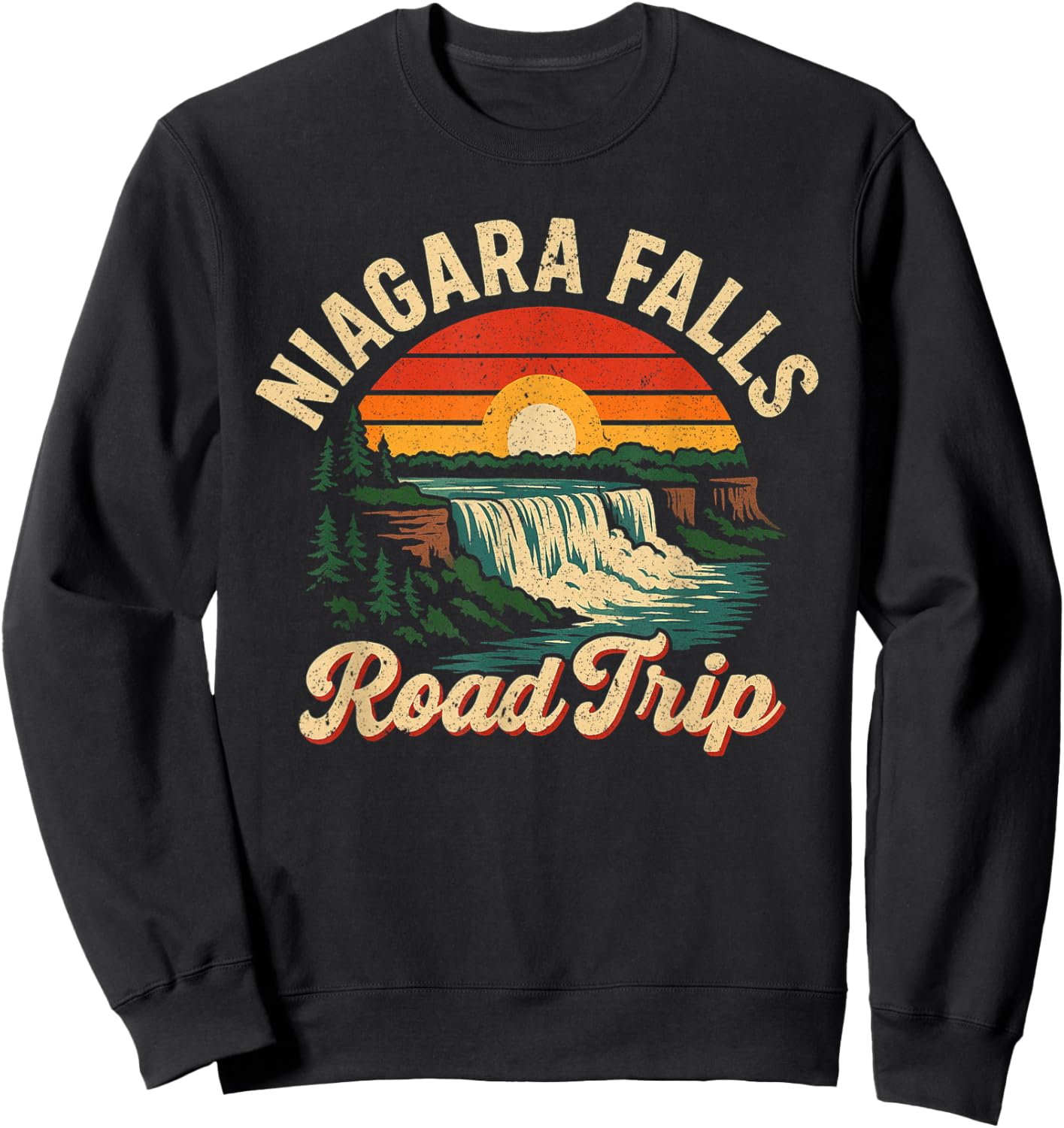 Niagara Falls Road Trip Summer Vacation Souvenir Sweatshirt - Sweatshirt | Black