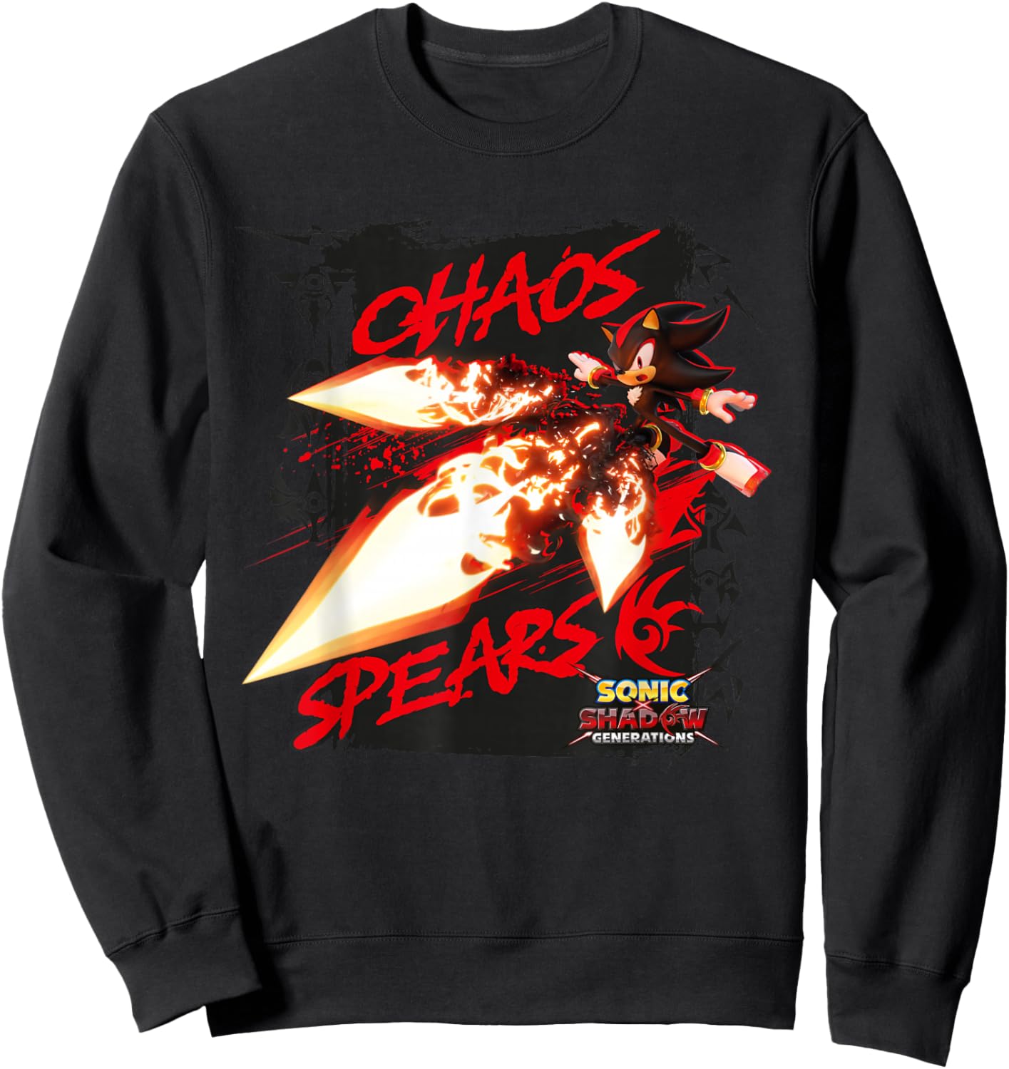 Sonic the Hedgehog, Sonic X Shadow Generations Chaos Spears Sweatshirt - Sweatshirt | Black
