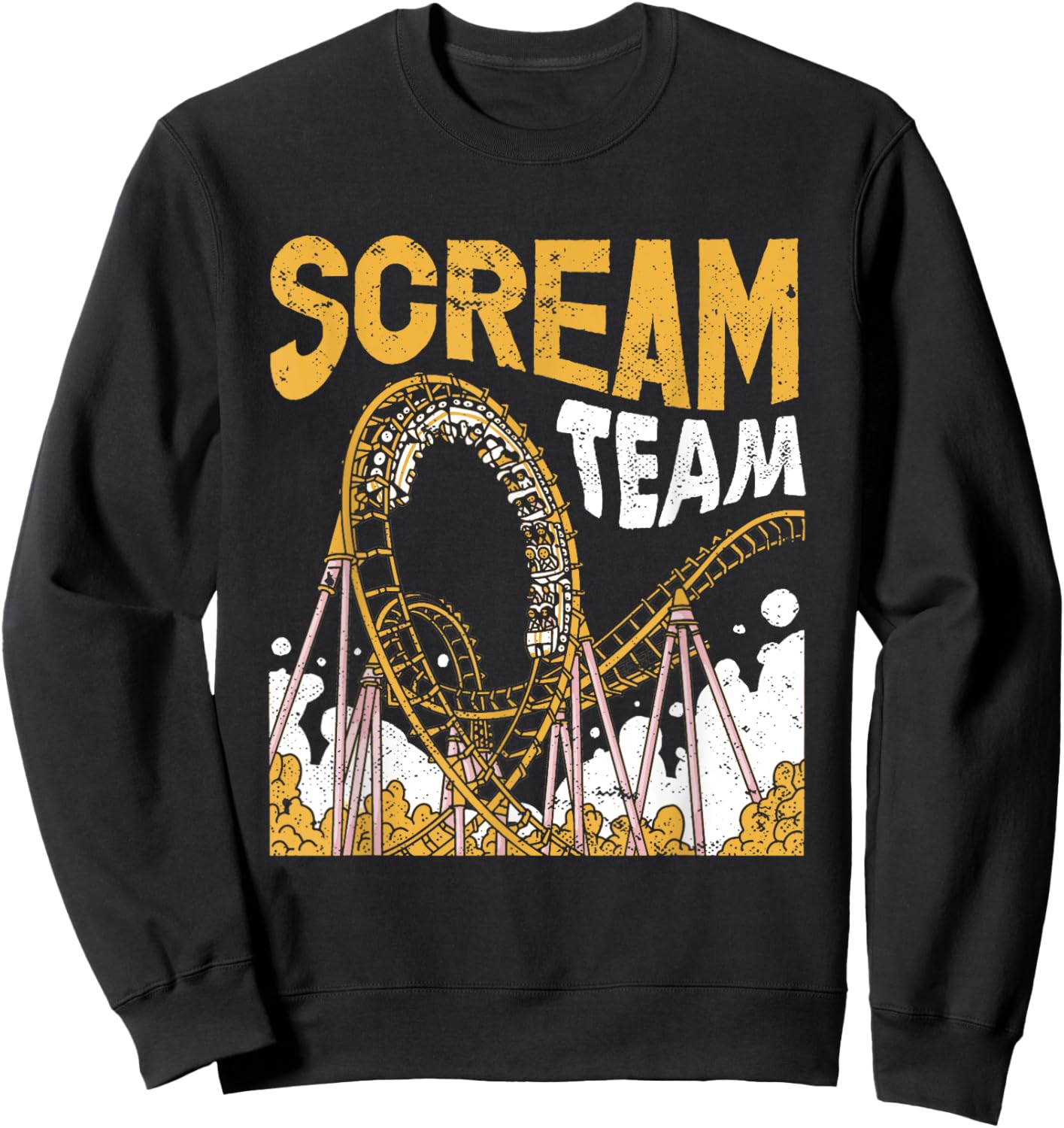 Scream Team Roller Coaster Excitement Sweatshirt - Sweatshirt | Black