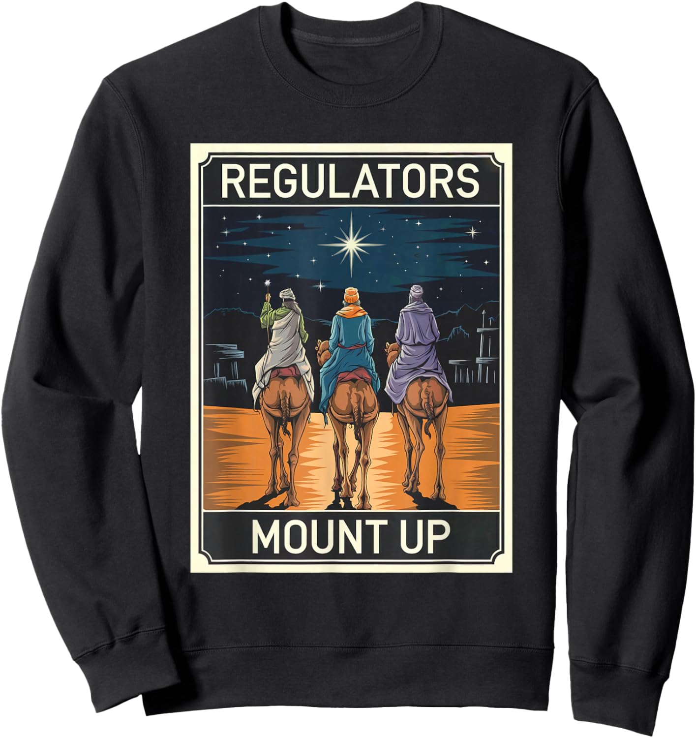 Regulator Mount Up Christmas Reindeer Sweatshirt - Sweatshirt | Black