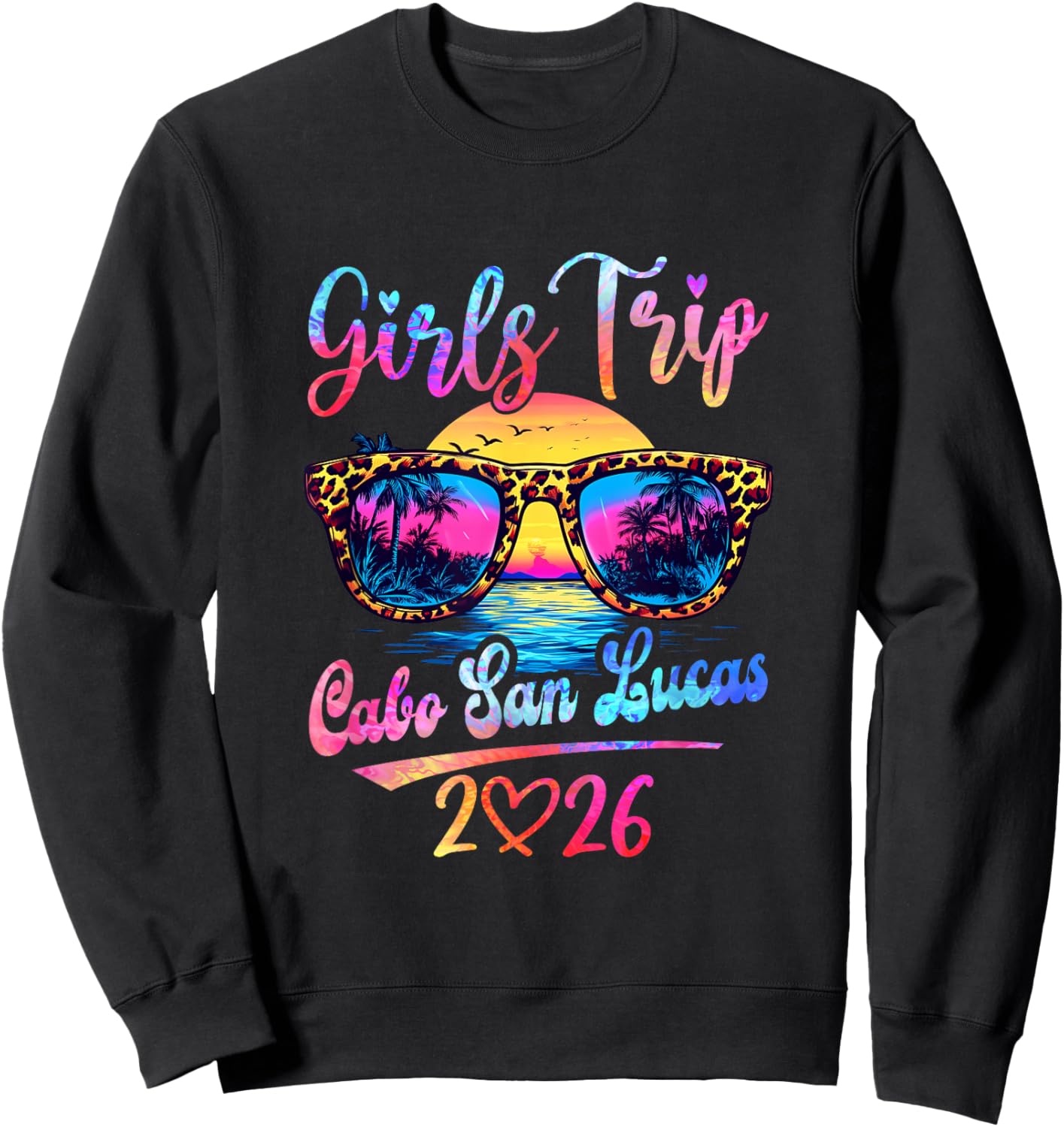 Girls Trip Cabo San Lucas 2026 Matching Summer Vacation Sweatshirt - Sweatshirt | Black