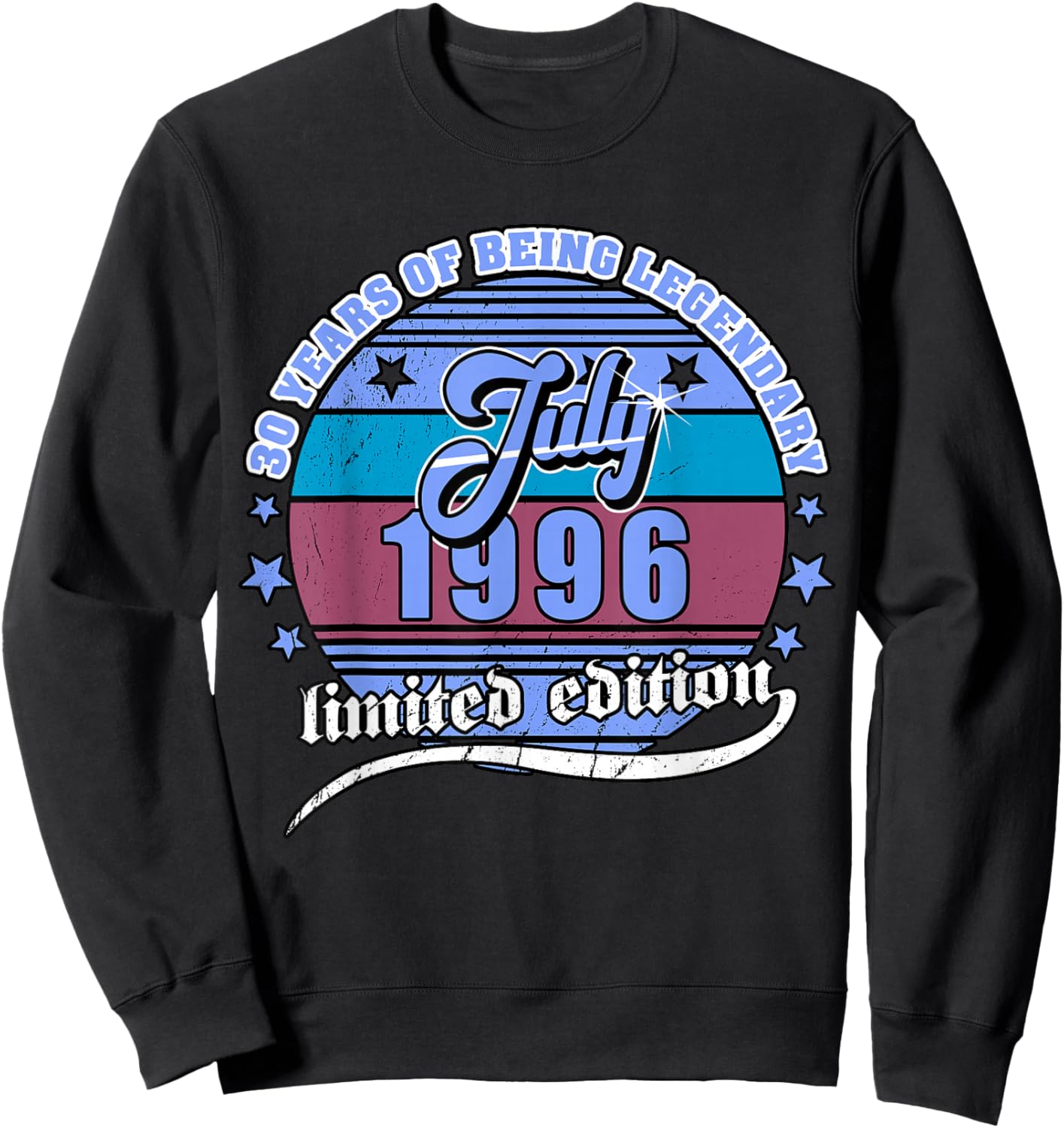 30e Anniversaire Juillet 1996 millésime 30 Ans légendaire Sweatshirt - Sweatshirt | Black