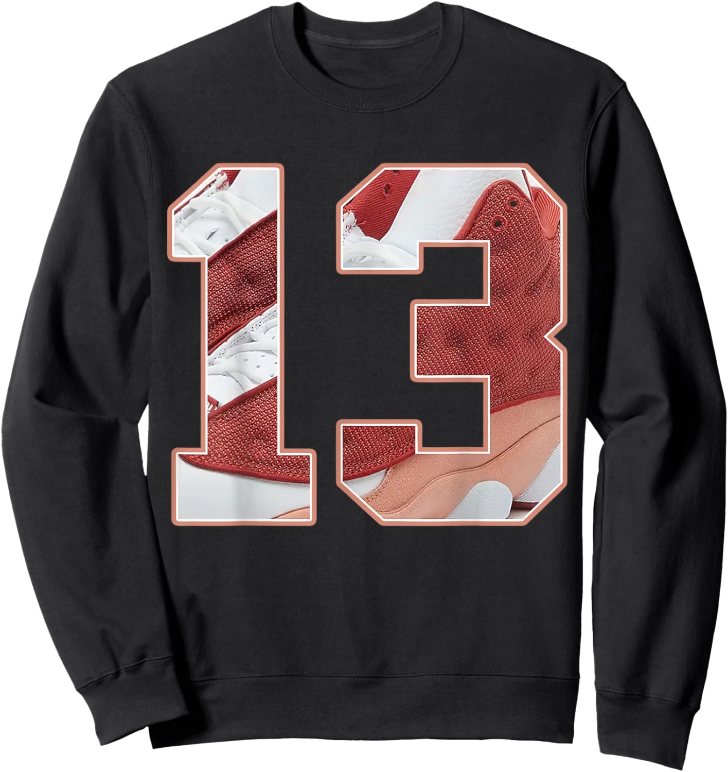 Number 13 Dune Red 13s Loser Lover Matching Women Sweatshirt - Sweatshirt | Black