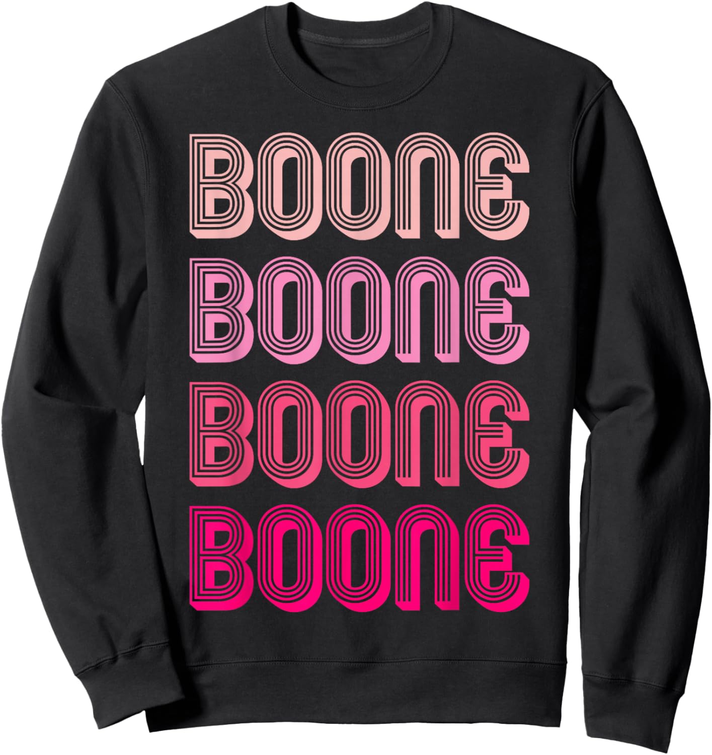 Boone Personalized Name Vintage Women Men Girl Sweatshirt - Sweatshirt | Black