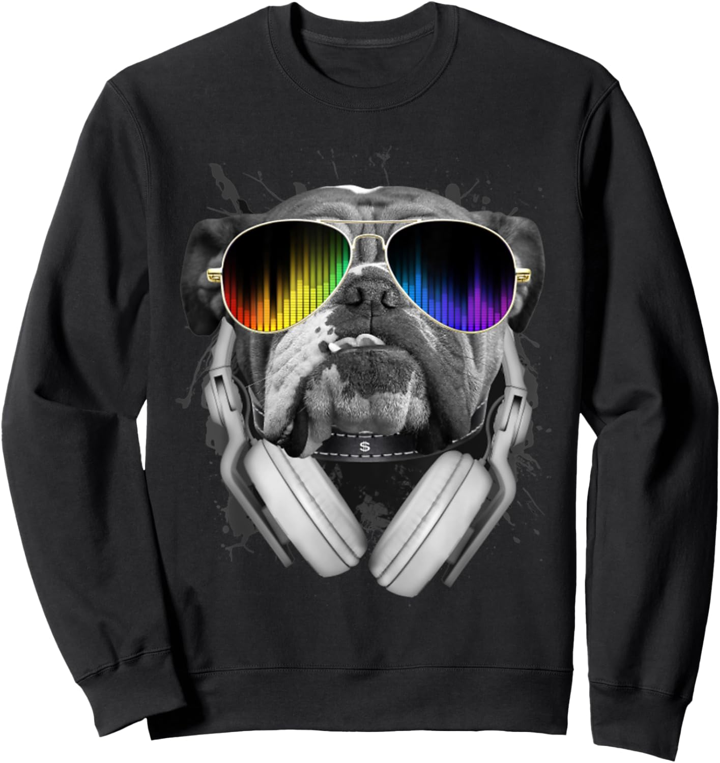 bulldog dj Men Women Sweatshirt - Sweatshirt | Black