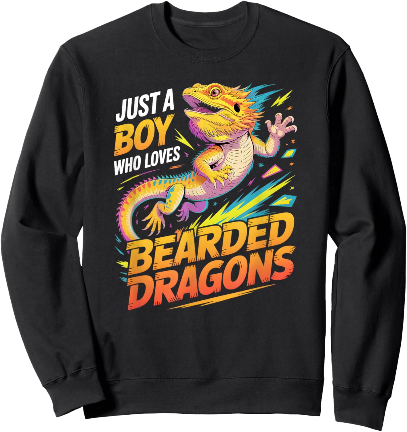 Boys Bearded Dragon Sweatshirt - Sweatshirt | Black