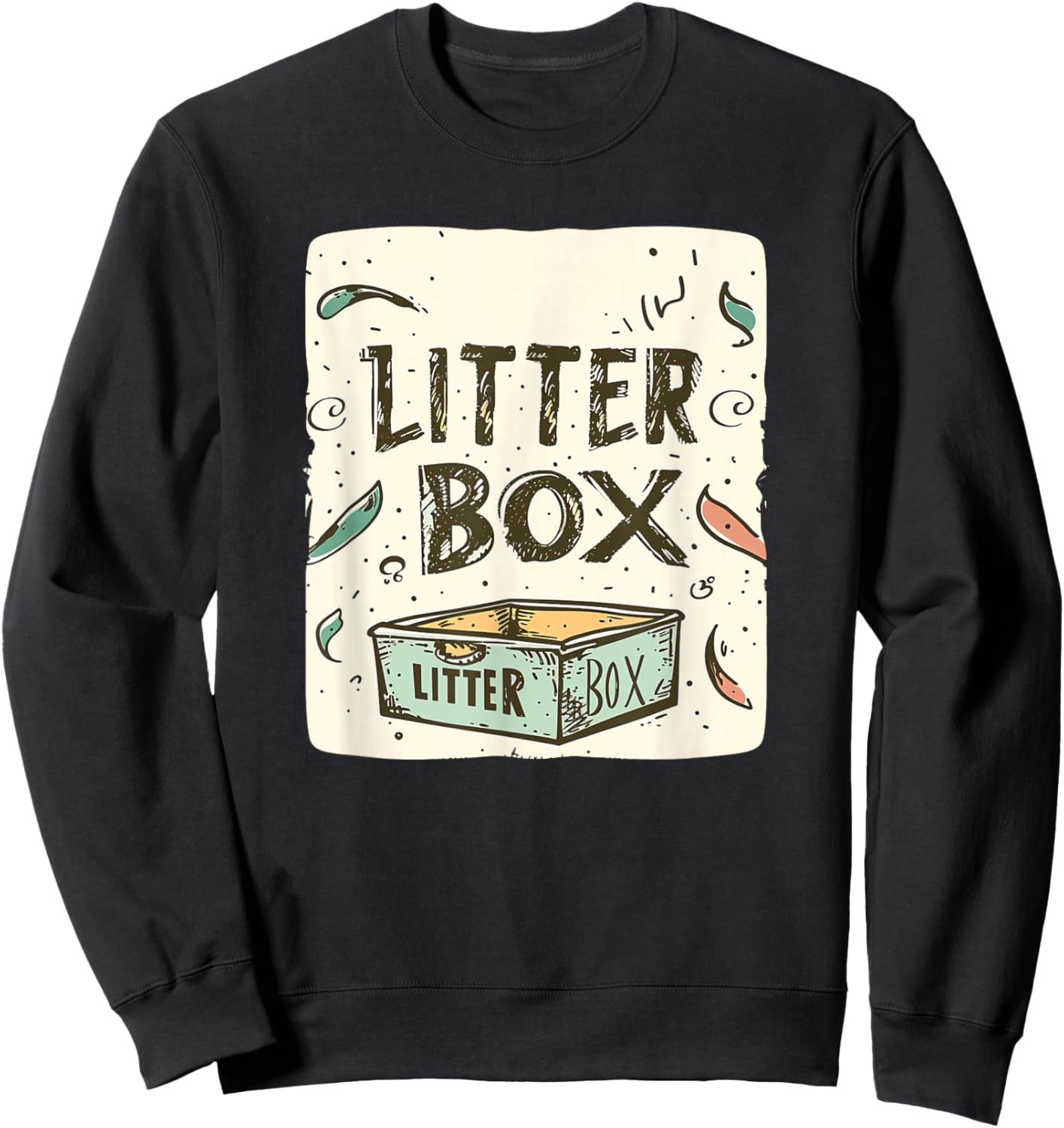 Fun Litter Box Speech Costume Sweatshirt - Sweatshirt | Black