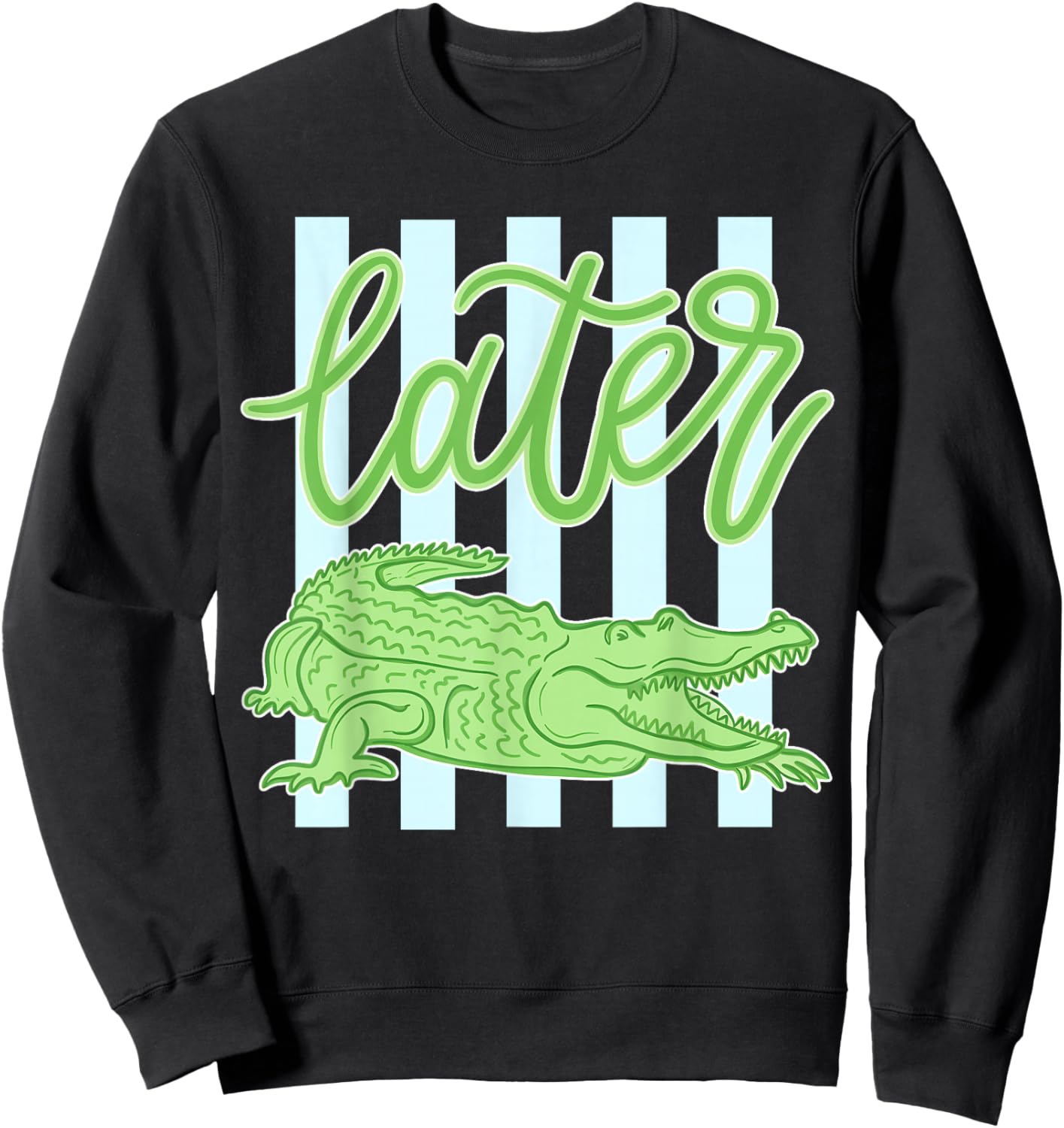 Funny Later After While Retro Gator Teacher Summer Alligator Sweatshirt - Sweatshirt | Black