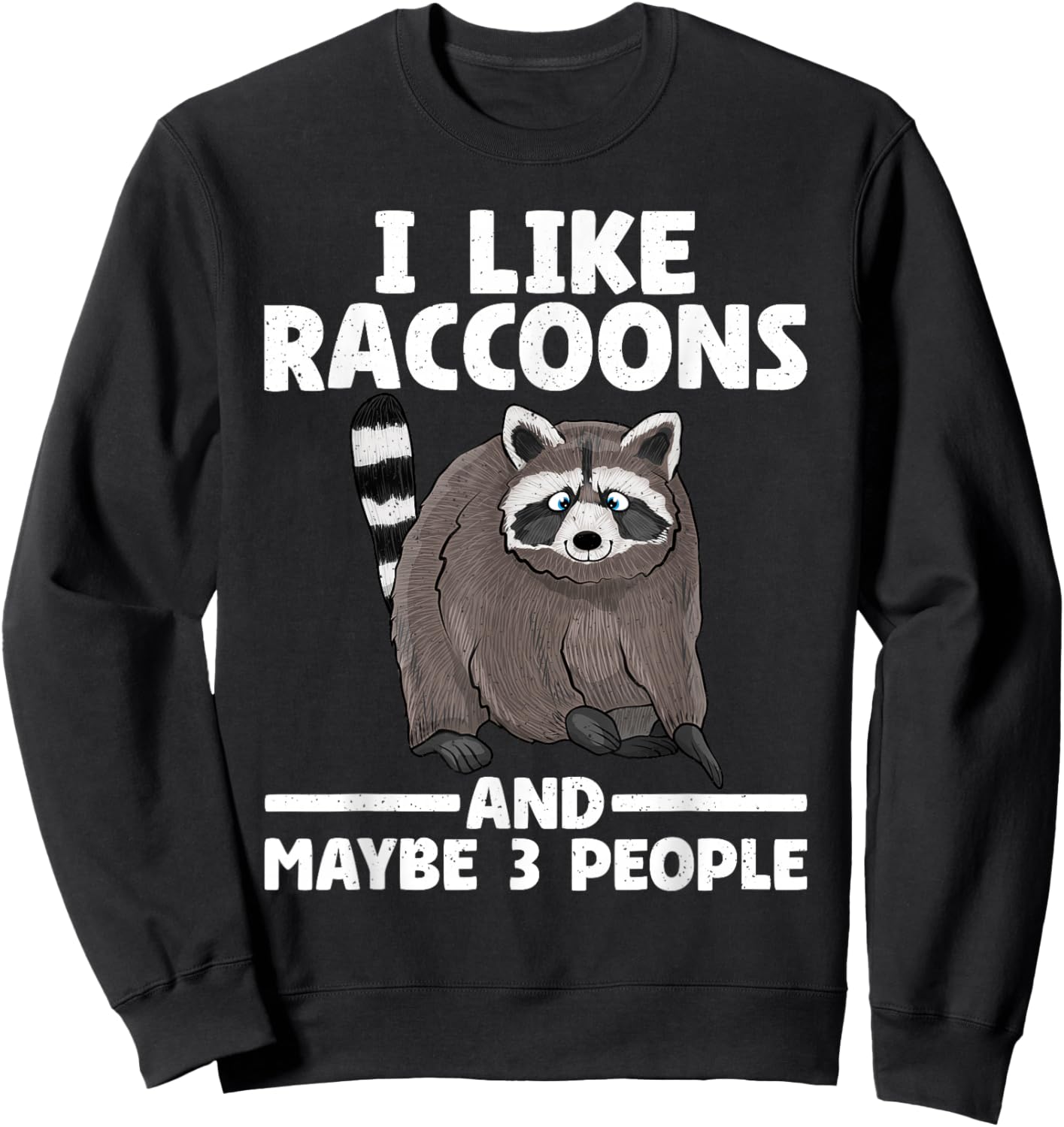 Cool Raccoon Design Women Kids Racoon Raccoon Lover Sweatshirt - Sweatshirt | Black