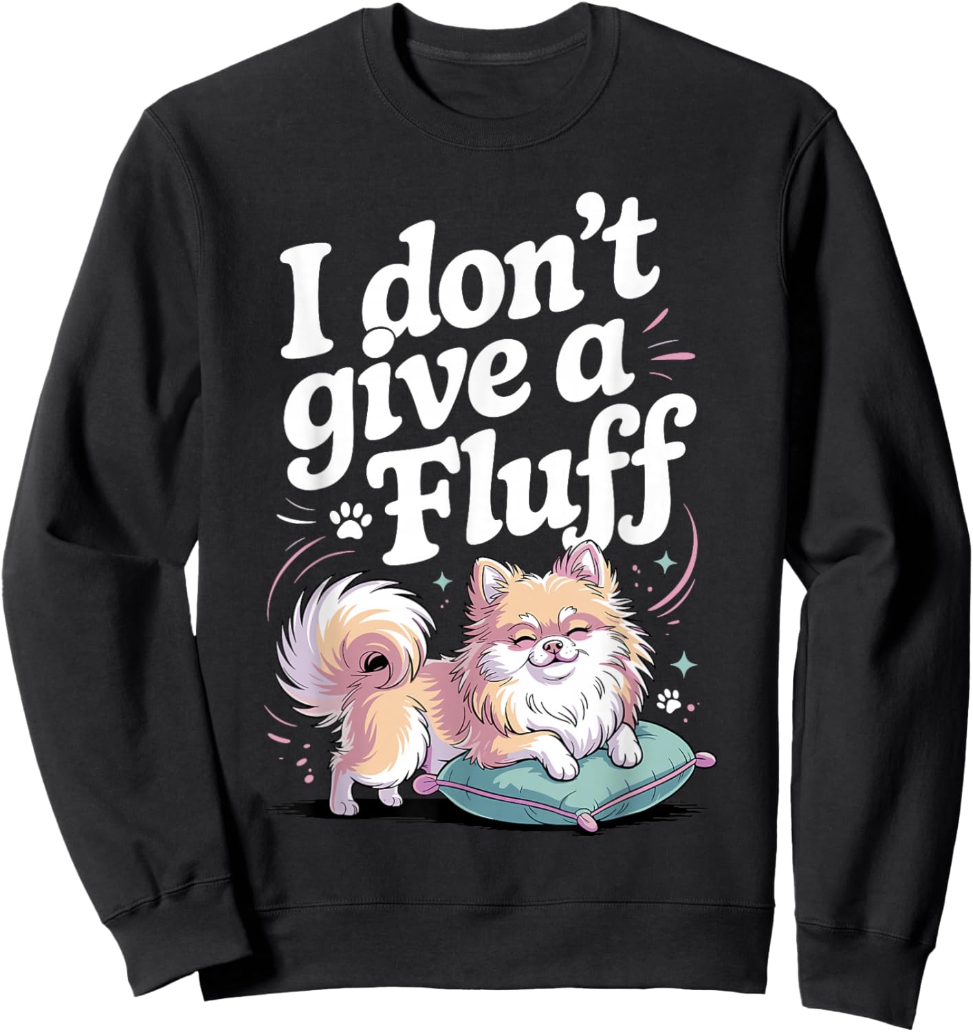 Cool Pomeranian Art Women Pomeranian Dog Lover Sweatshirt - Sweatshirt | Black