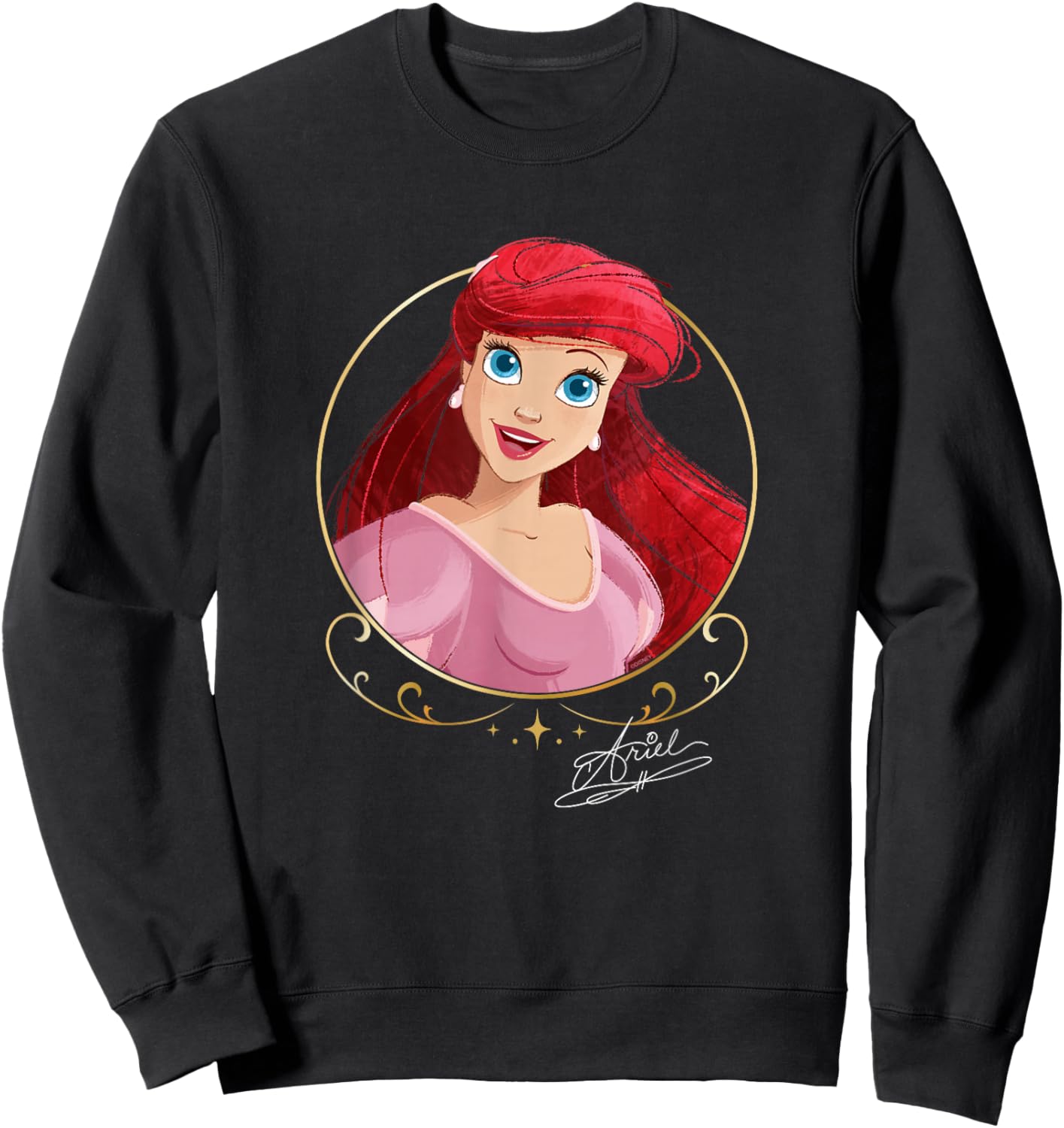 Disney Princess Royalty Group Matching Ariel 2-Sided Sweatshirt - Sweatshirt | Black