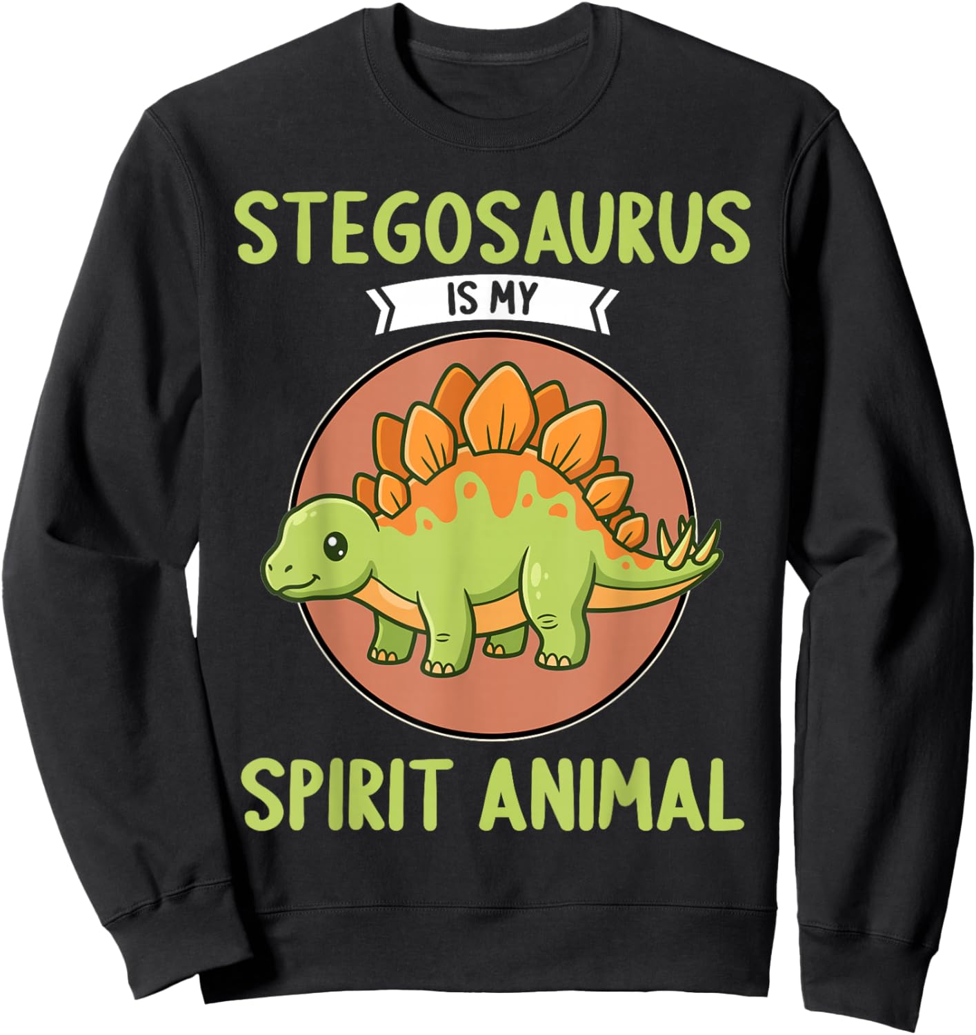 Stegosaurier Stegosaurus Sweatshirt - Sweatshirt | Black