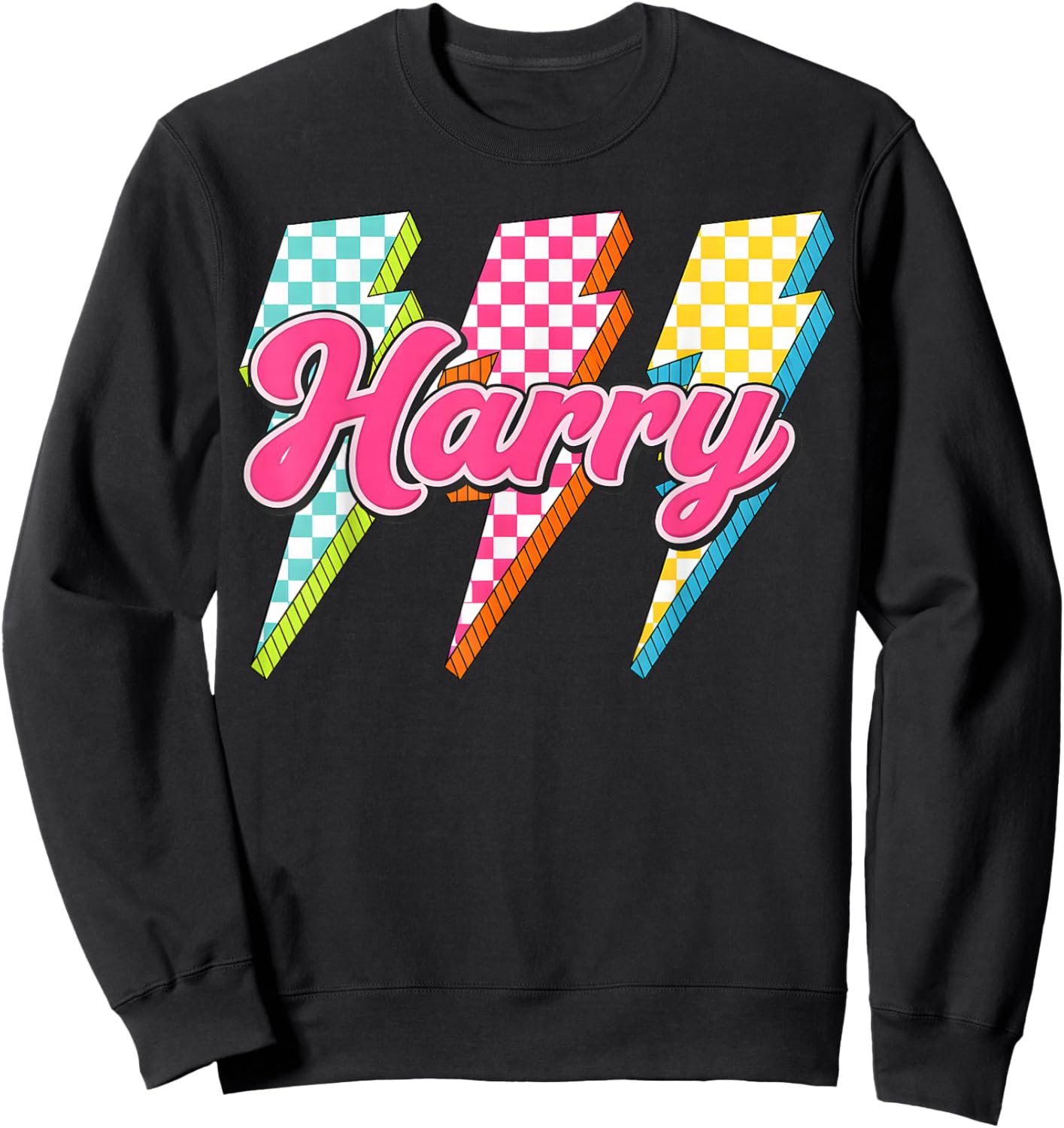 Vintage Retro Harry Name Classic Gift Men Women Kids Sweatshirt - Sweatshirt | Black