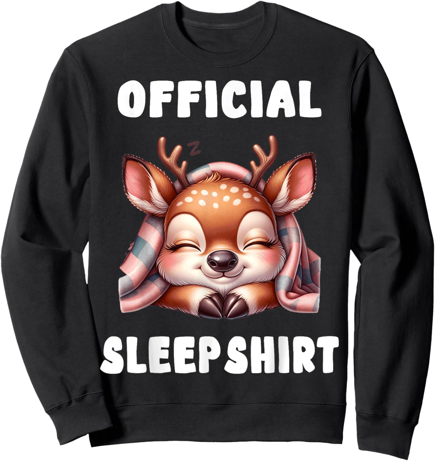 Deer - Official Sleepshirt Pajamas Nightgown Sweatshirt - Sweatshirt | Black