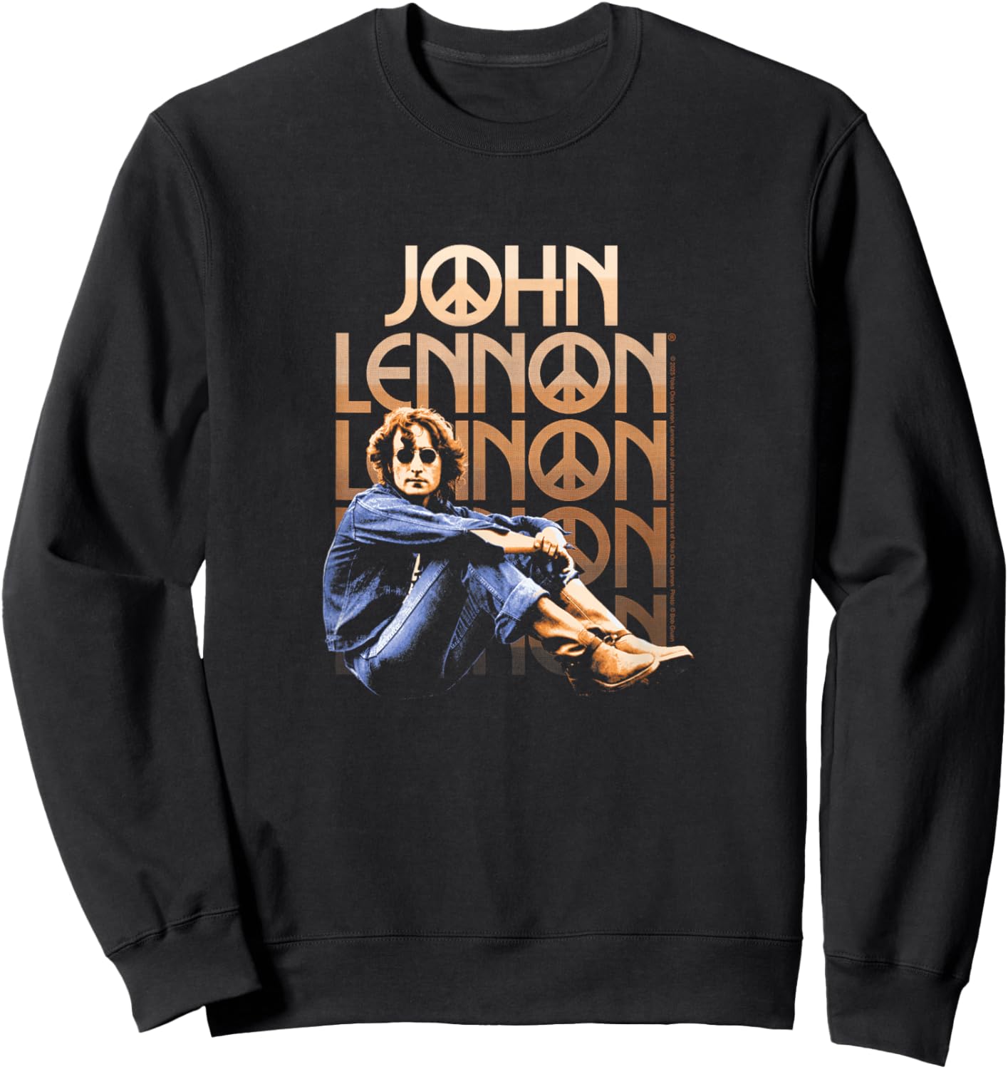 Peace Sign Retro Art Design Sweatshirt - Sweatshirt | Black