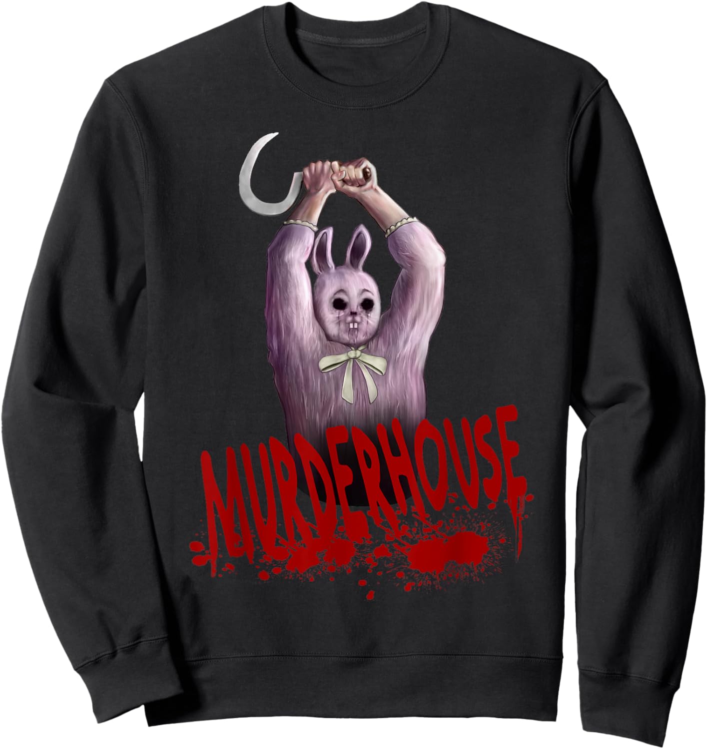 Murder House Easter Bunny Survival Horror Game Maniac Sweatshirt - Sweatshirt | Black